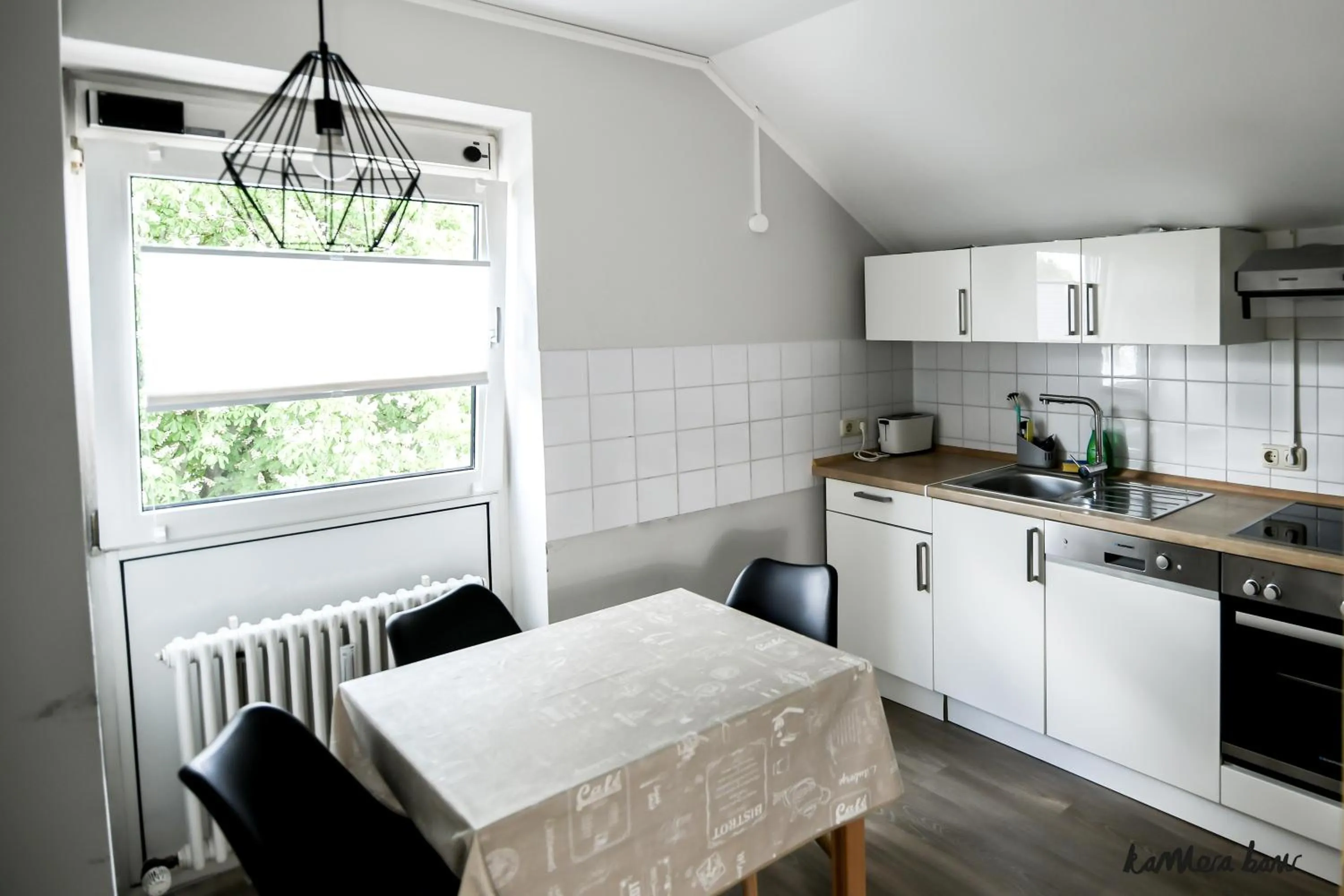 Kitchen or kitchenette in Hotel Blutenburg
