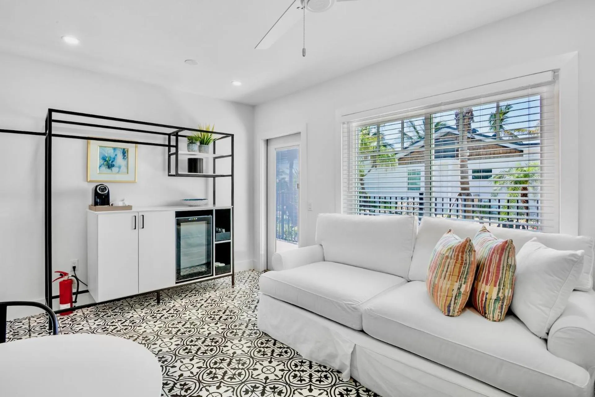 Living room in Pelican Post at Anna Maria Island Inn