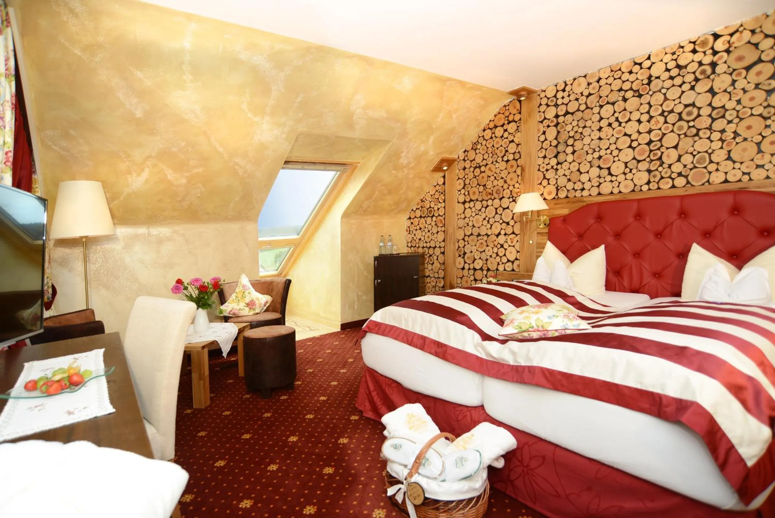 Decorative detail, Bed in Hotel Krone Igelsberg