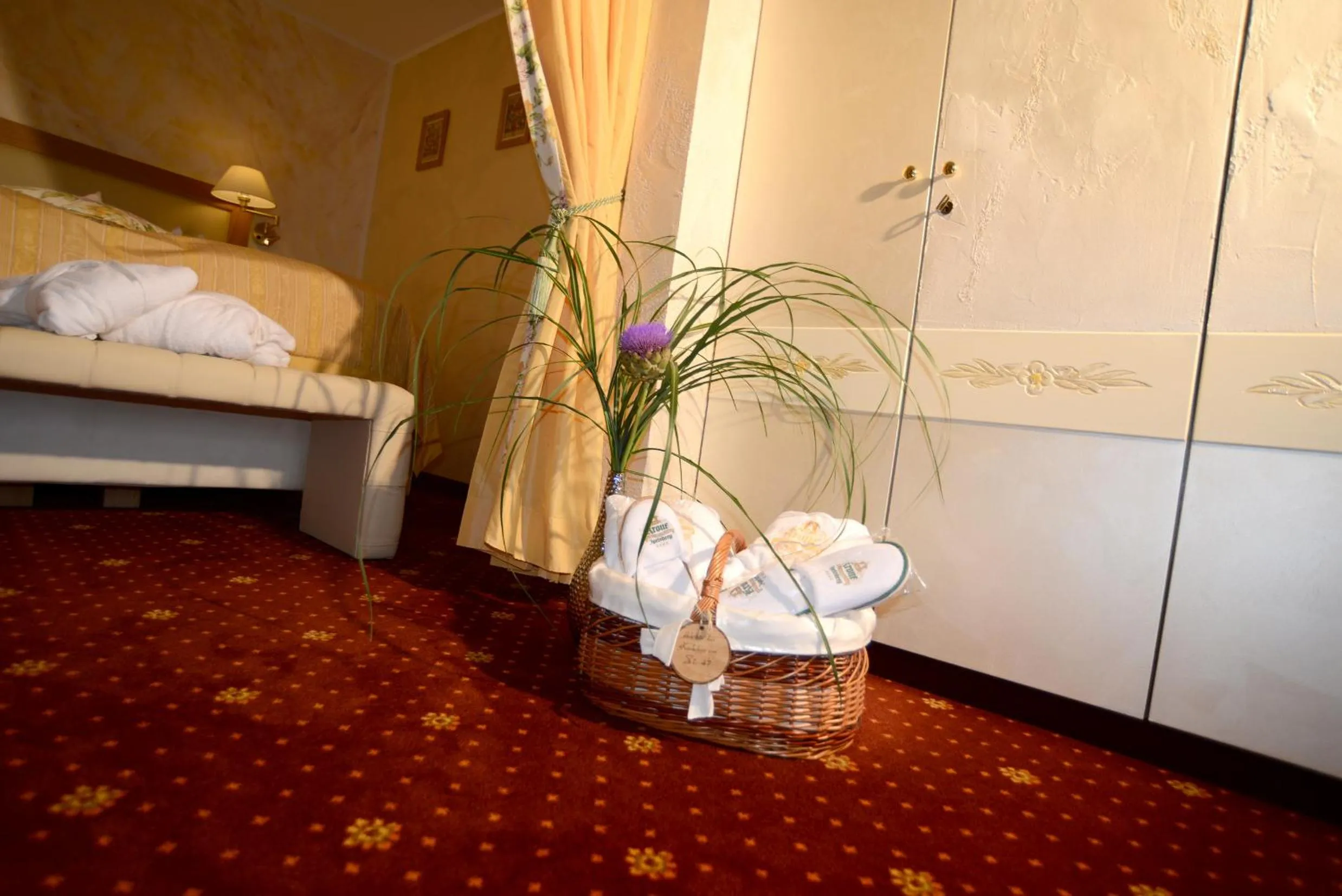 Decorative detail, Bed in Hotel Krone Igelsberg