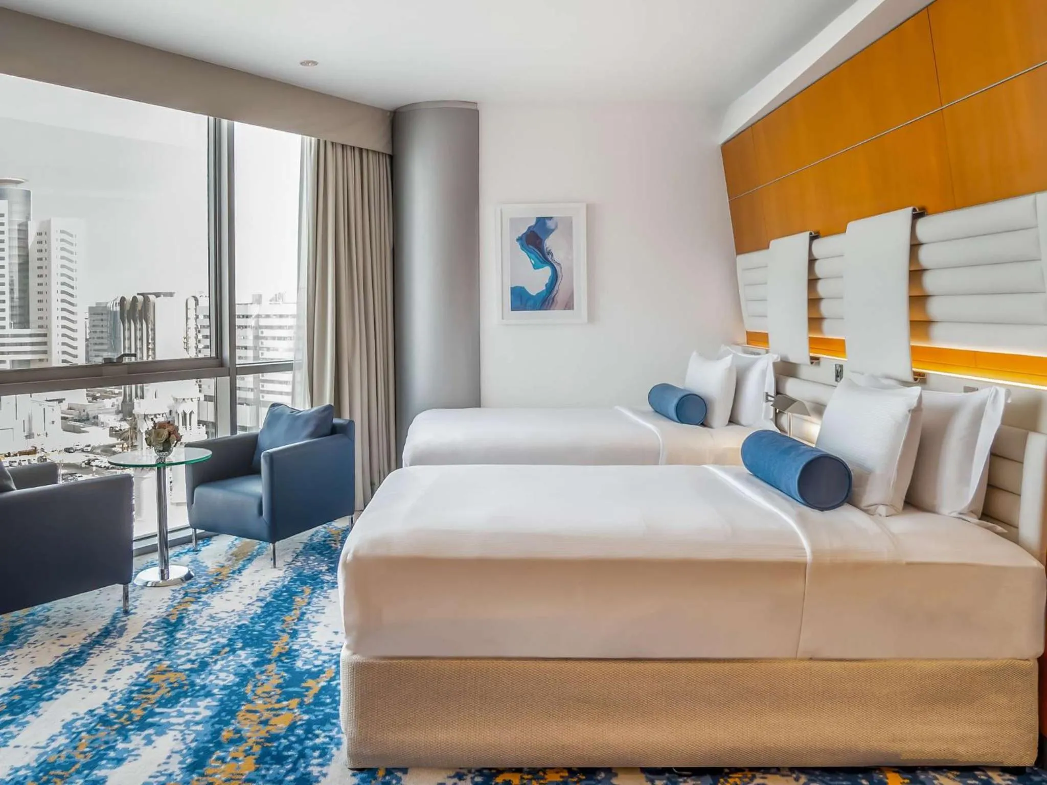 Bed in Mövenpick Dubai Creek