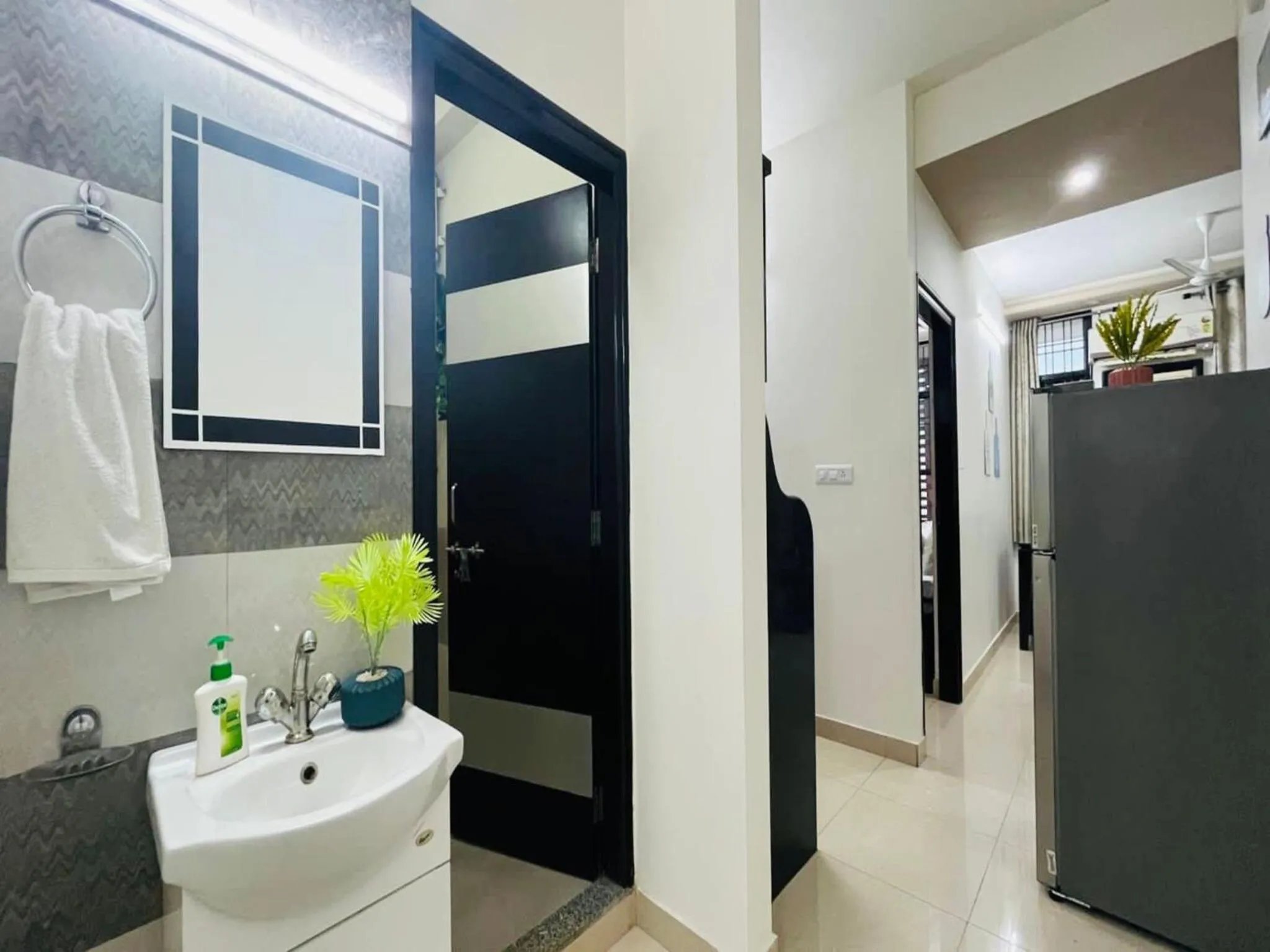 Bathroom in BluO 2BR Jaipur - Lift, Balcony, Parking, Terrace