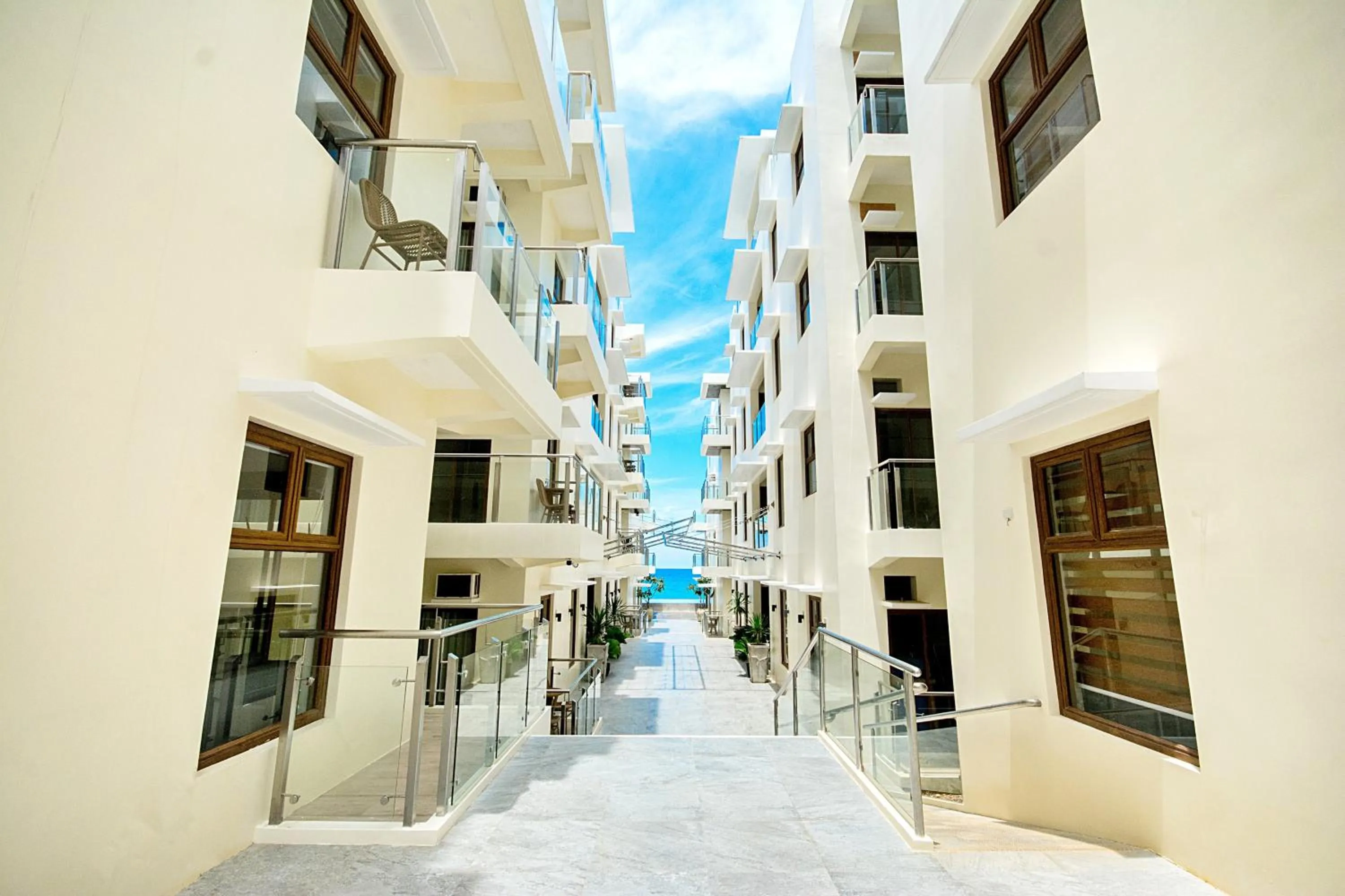 Inner courtyard view in Kaaya Resort North Boracay