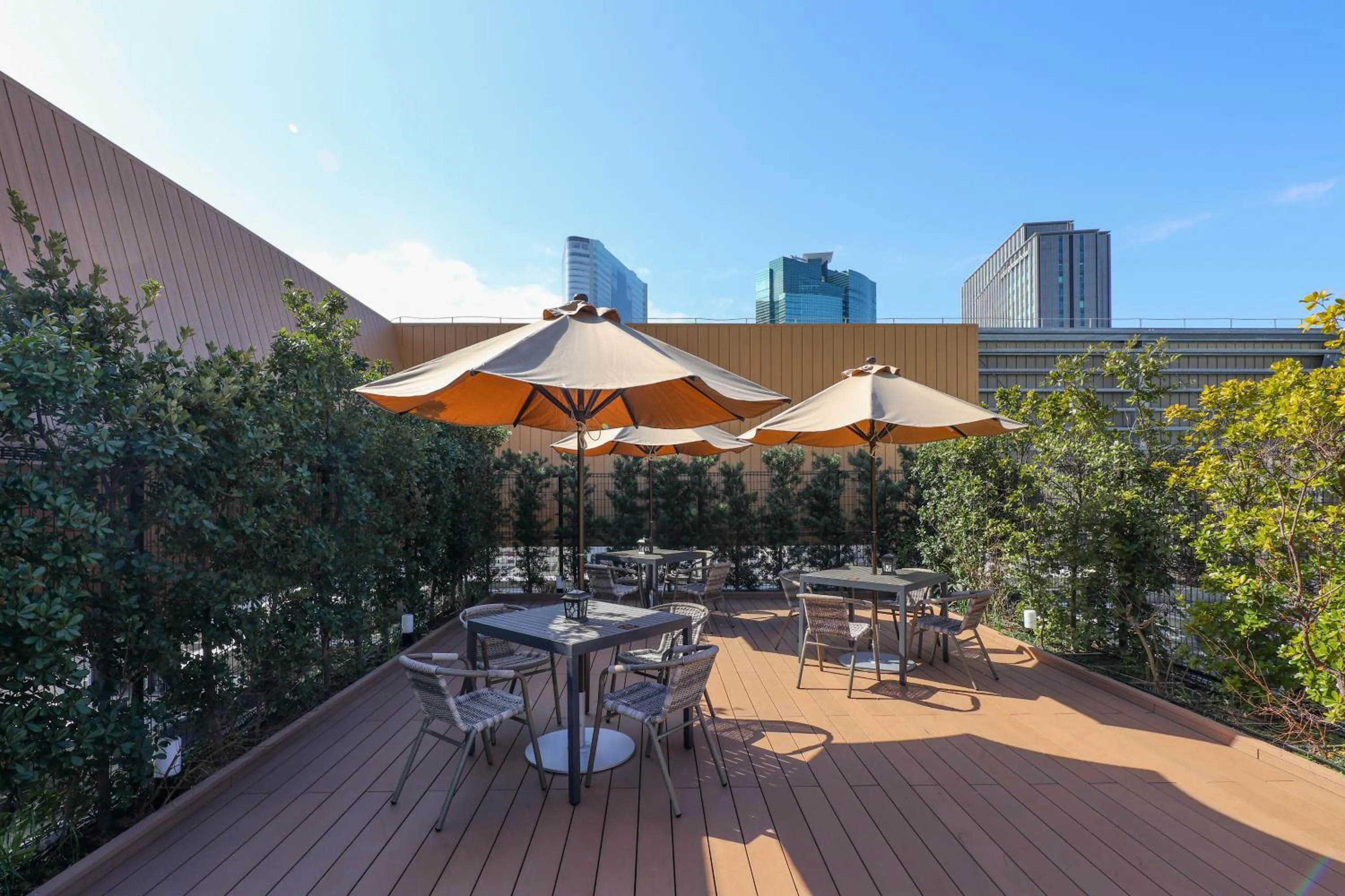 Balcony/Terrace in Dormy Inn Premium Ginza - Natural Hot Spring