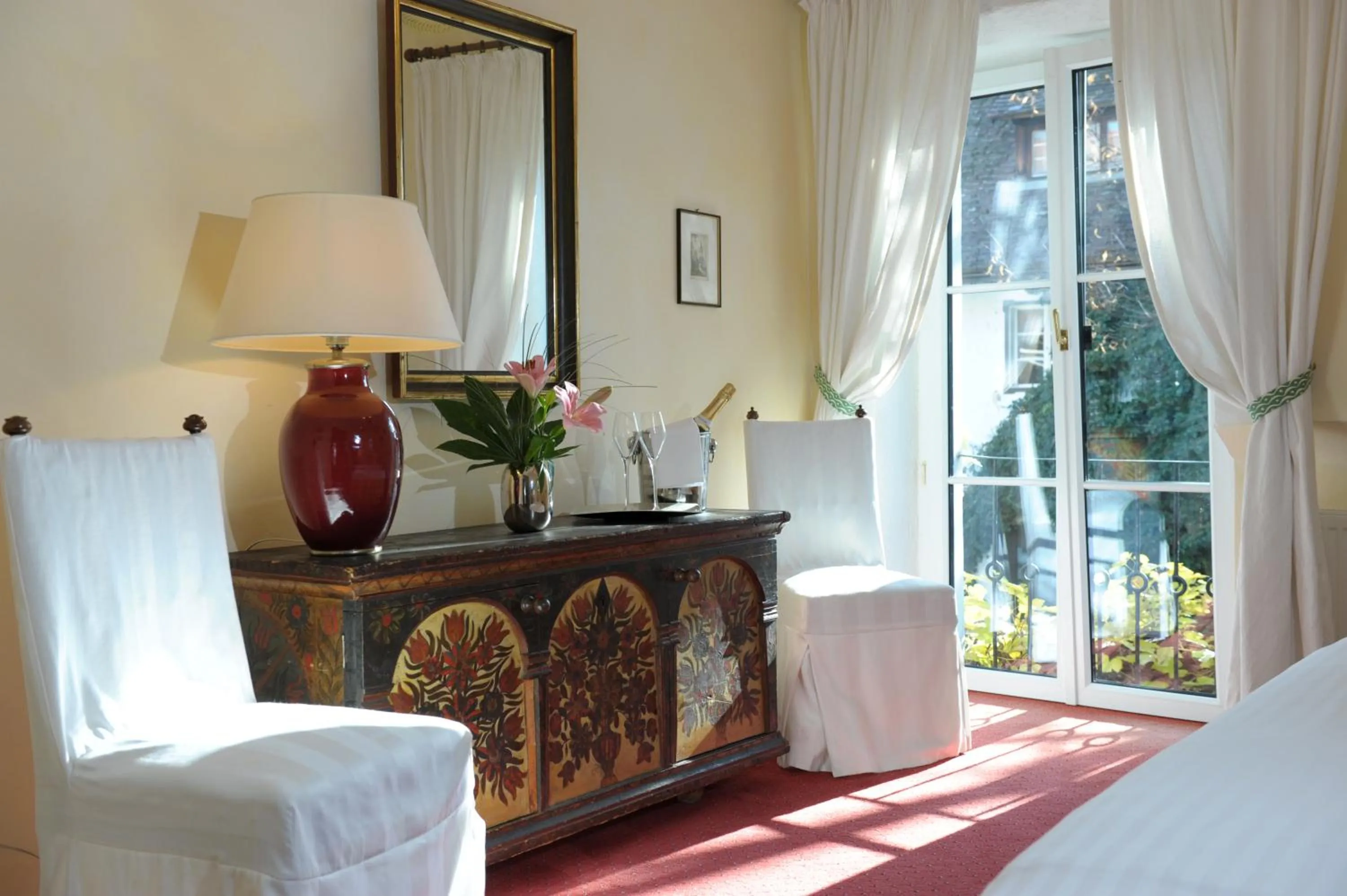 Photo of the whole room, Bed in Hotel Schloss Leonstain