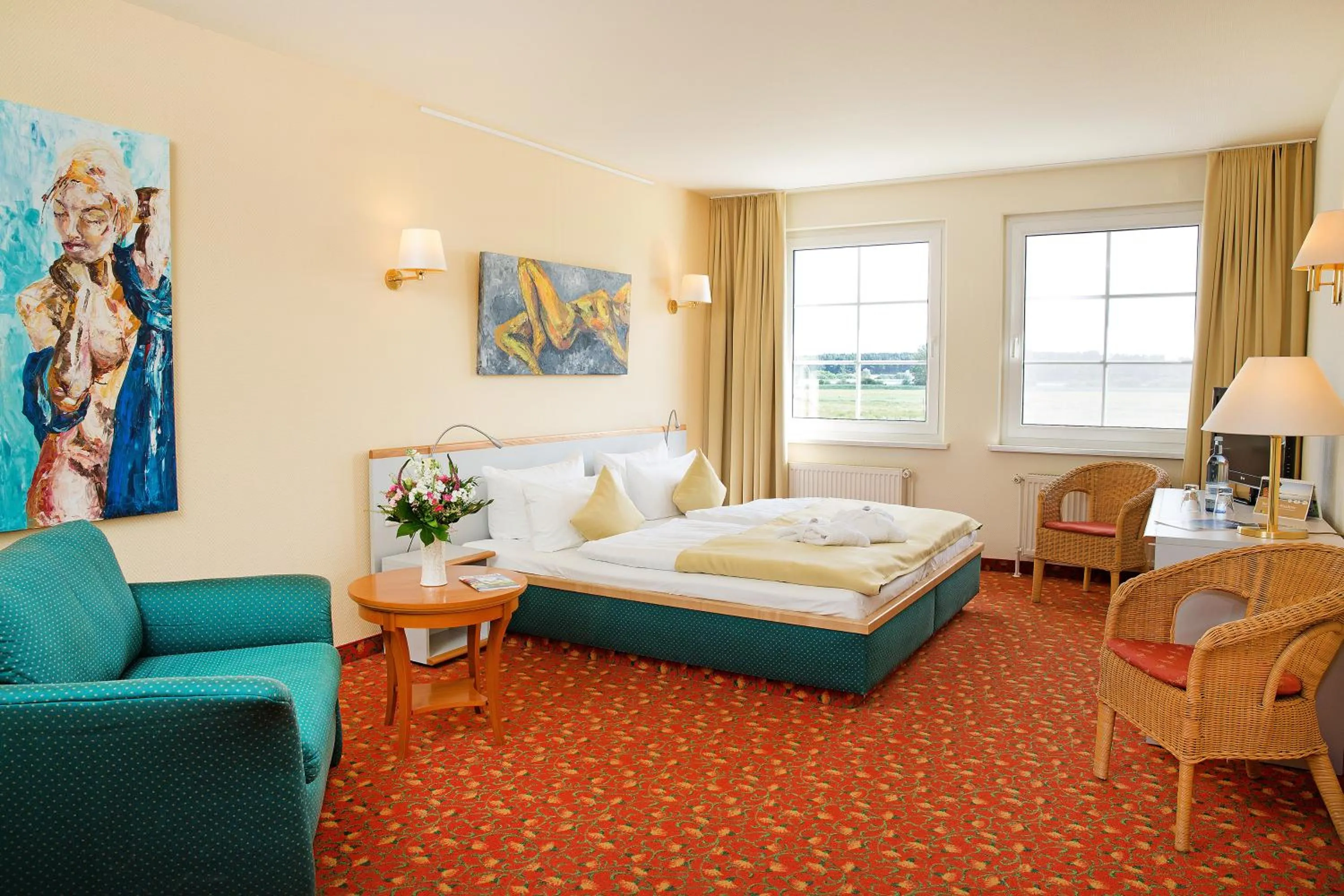 Photo of the whole room, Bed in Hotel am Müritz-Nationalpark