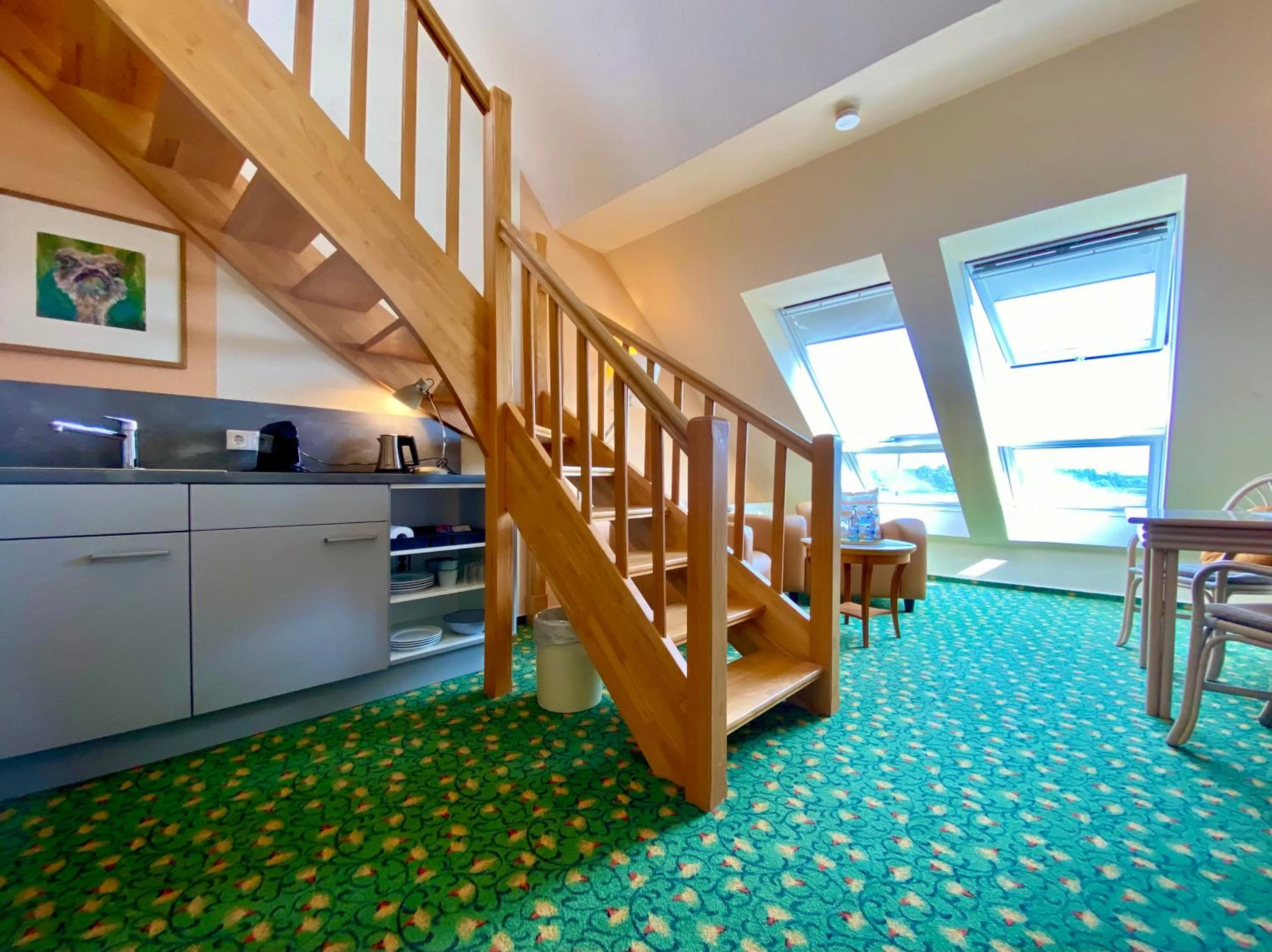 Kitchen or kitchenette in Hotel am Müritz-Nationalpark