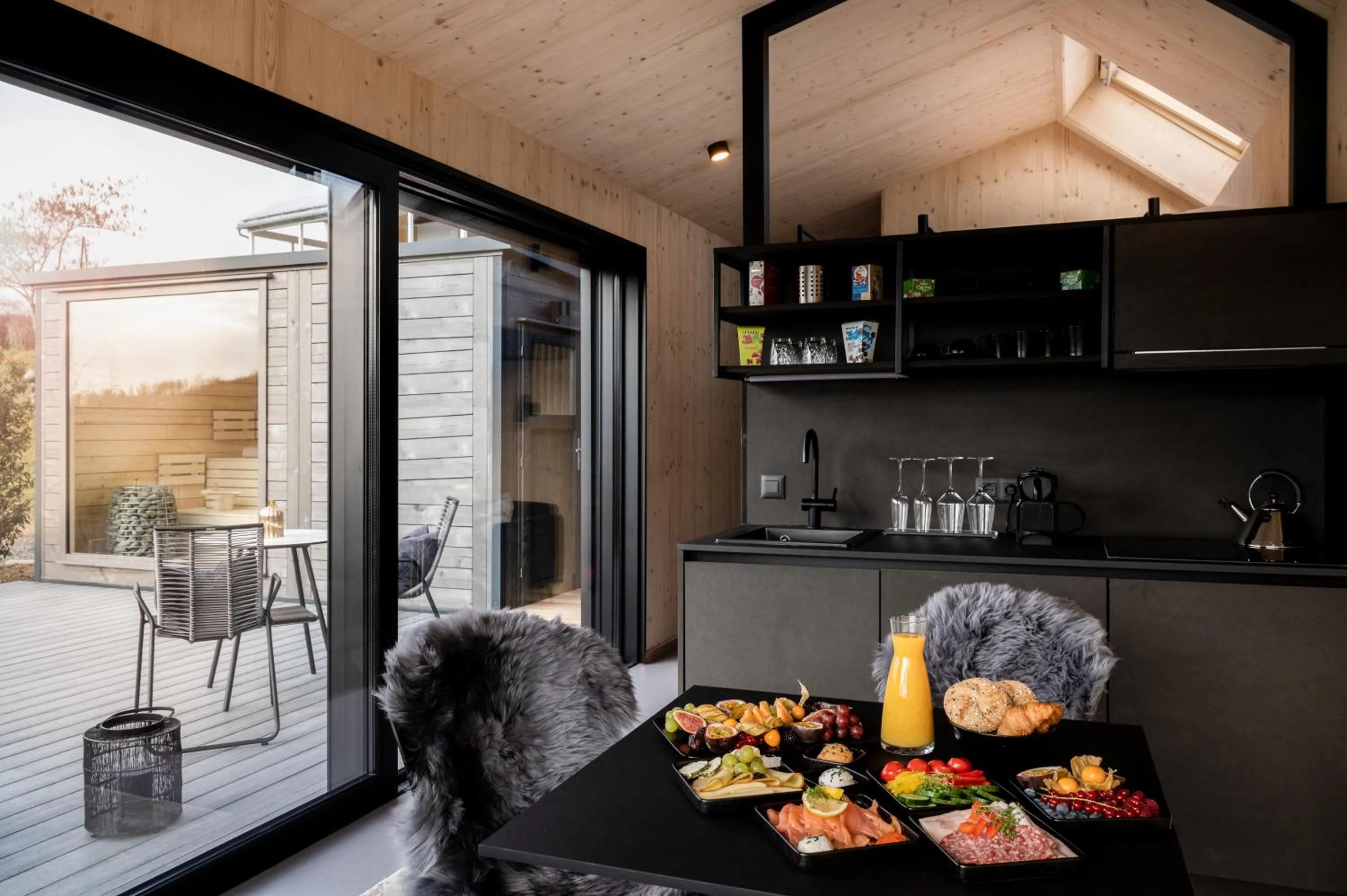 Kitchen or kitchenette in Maiers Kuschelhotel Loipersdorf - ADULTS ONLY