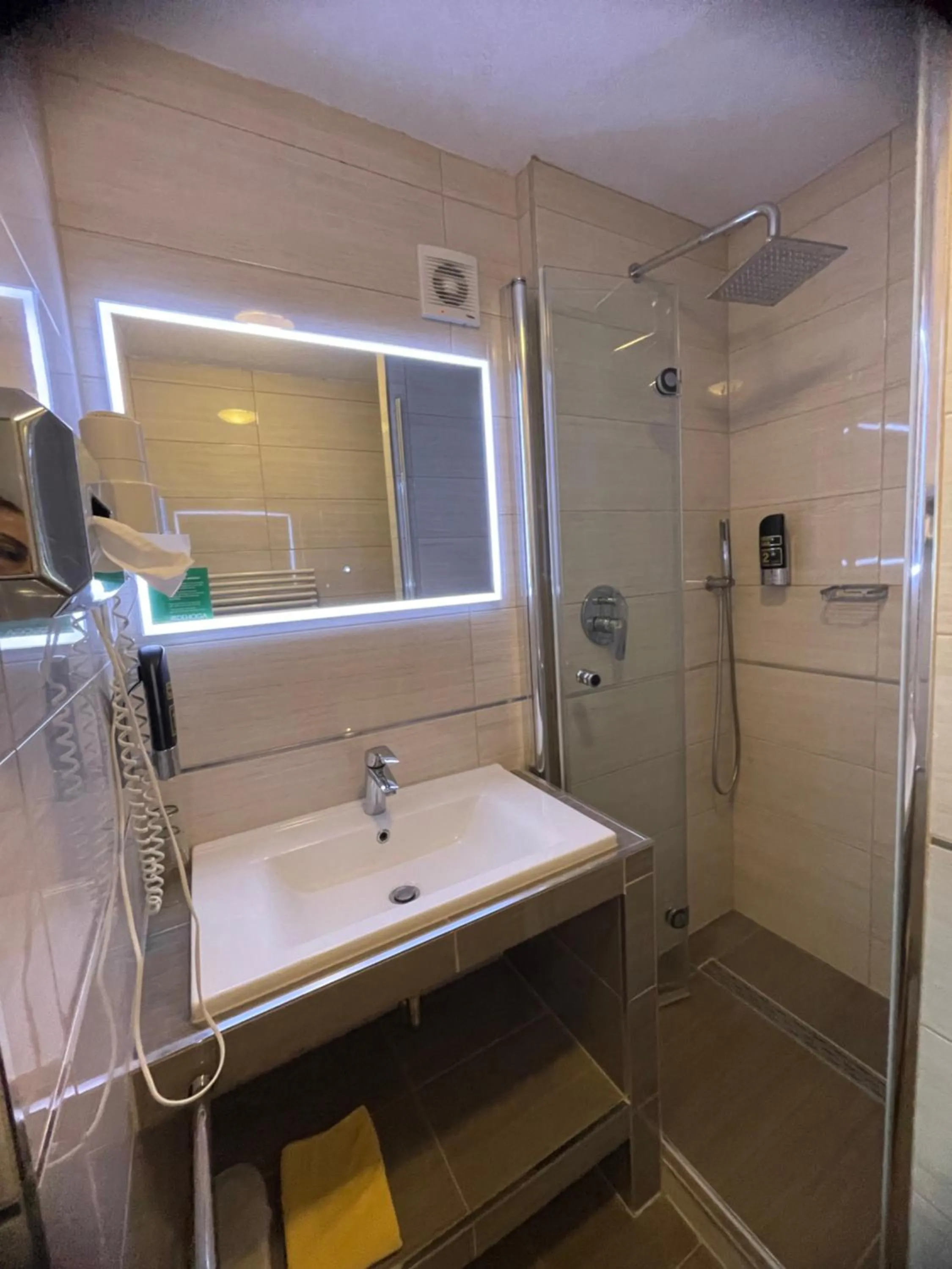 Shower in Hotel Sonne