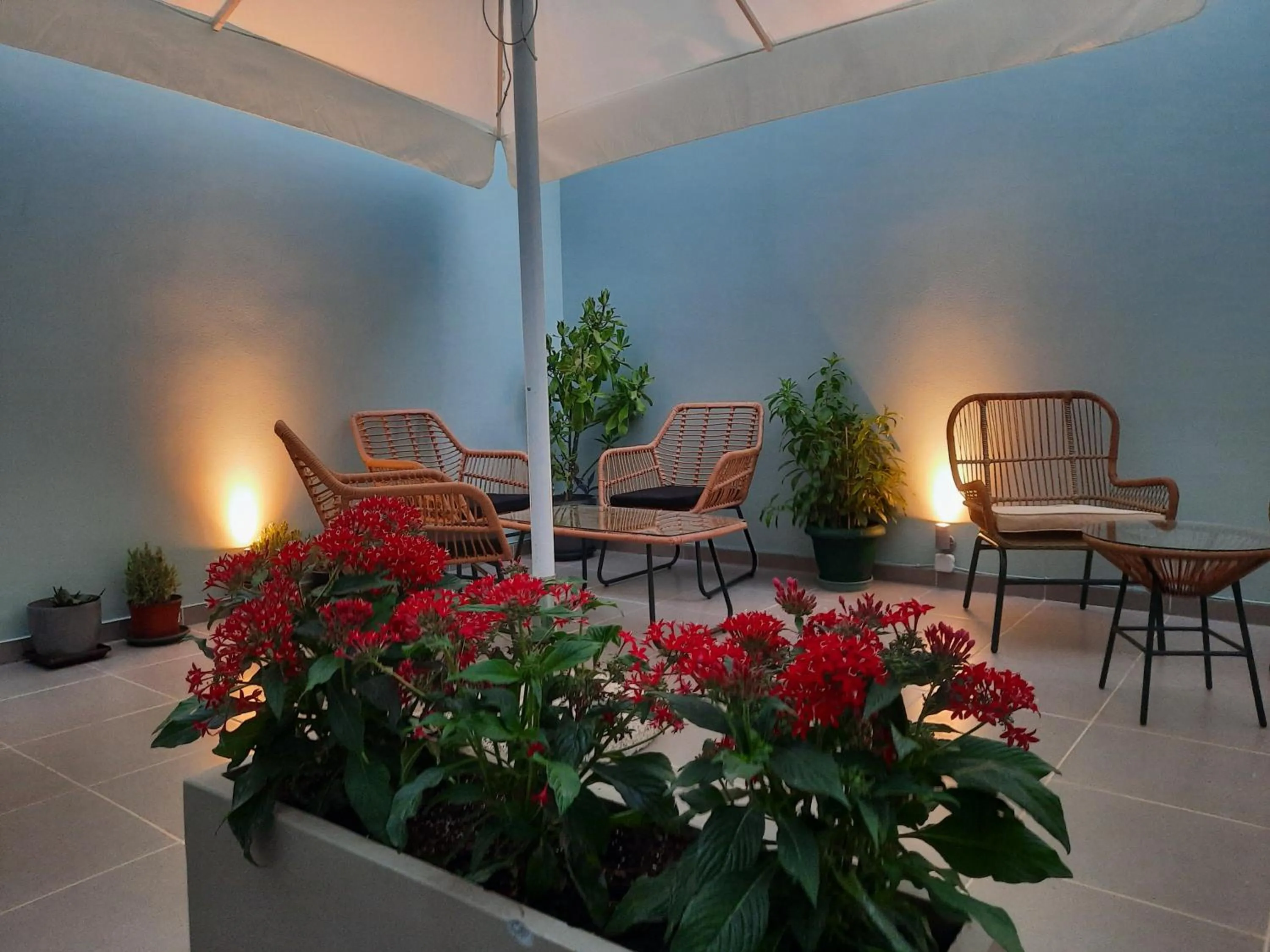 Inner courtyard view in Melenia Suites