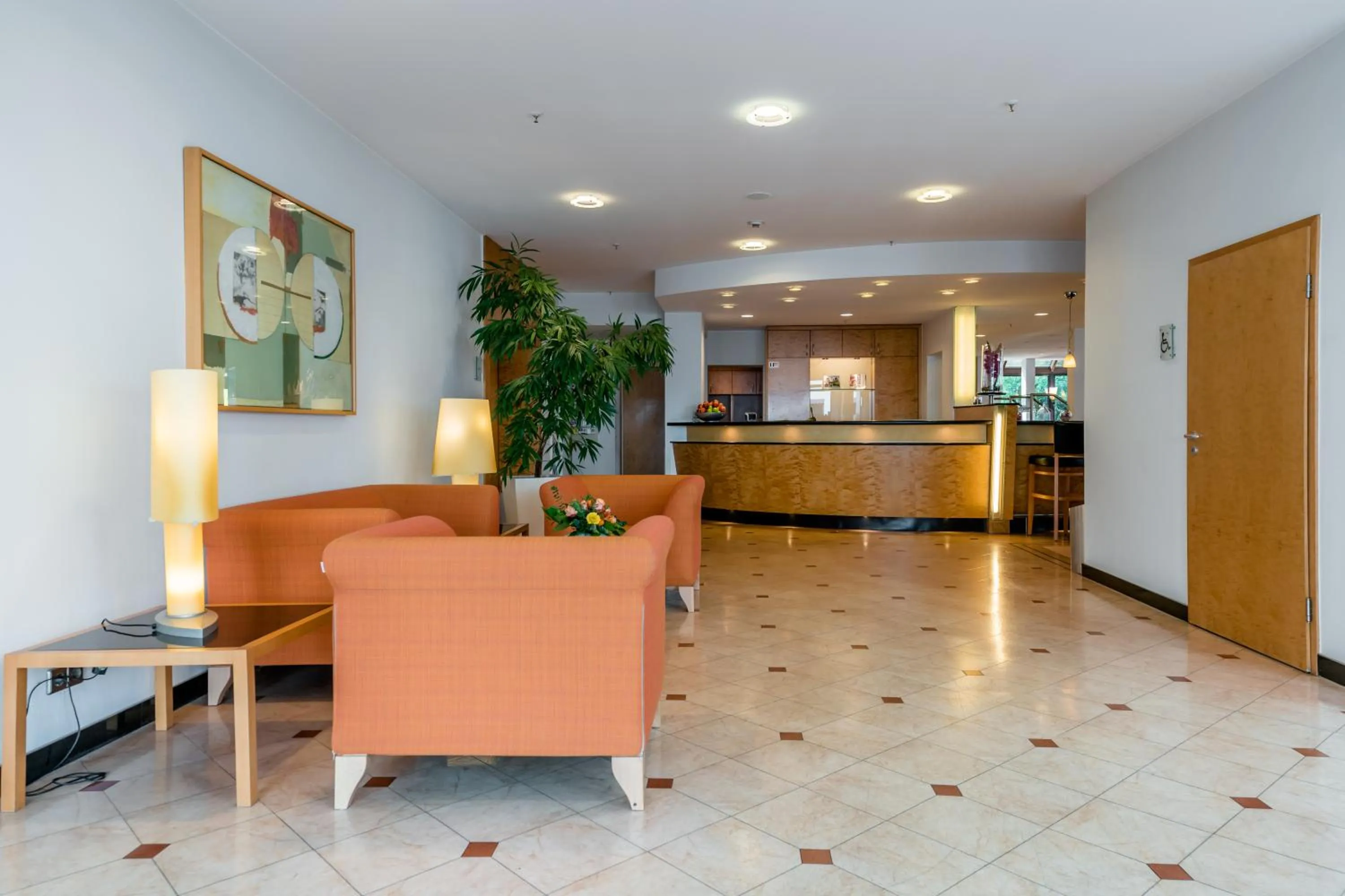 Lobby or reception in Schlosspark Hotel