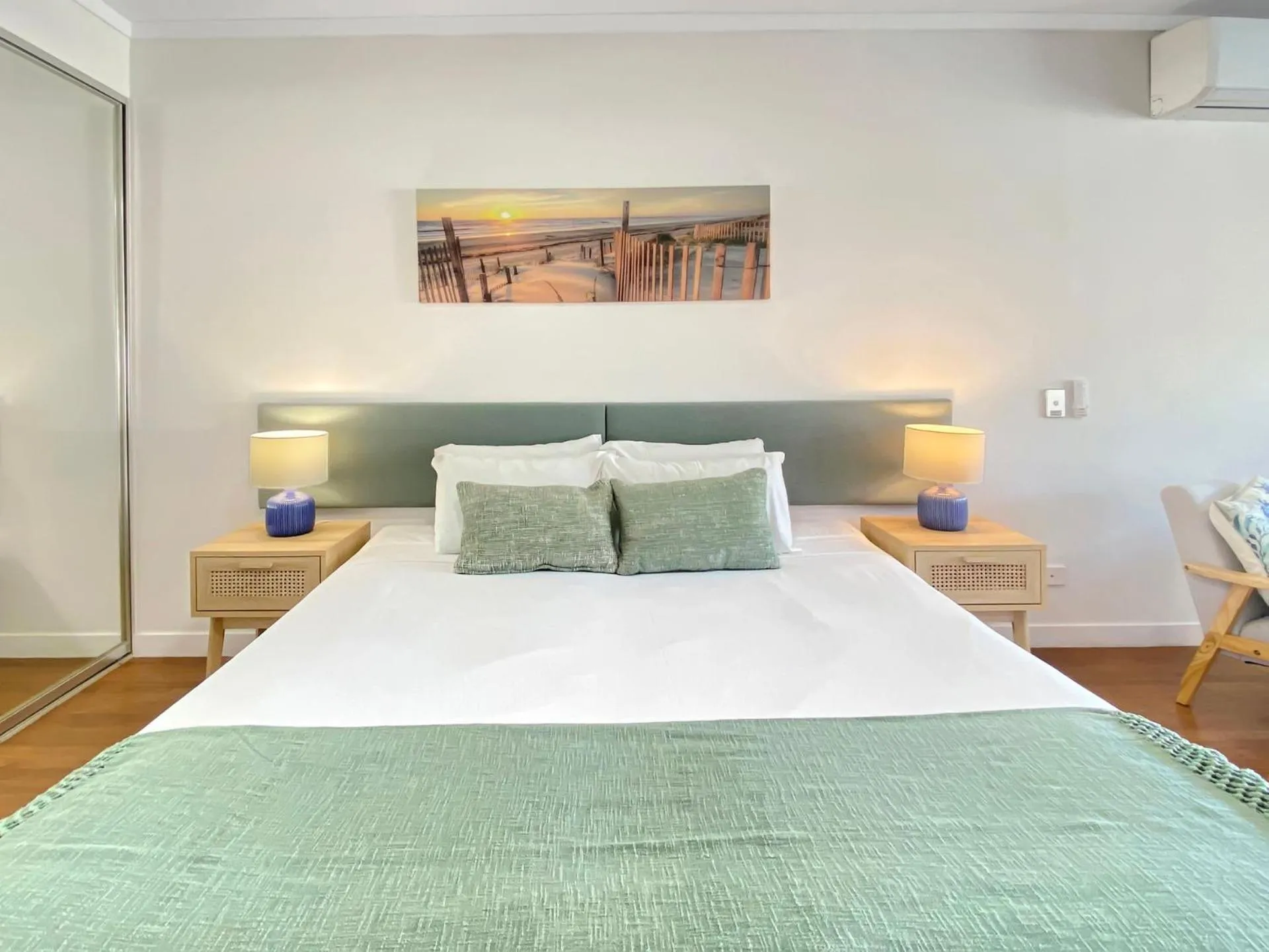 Bed in Blue on Blue Studio Room 1222