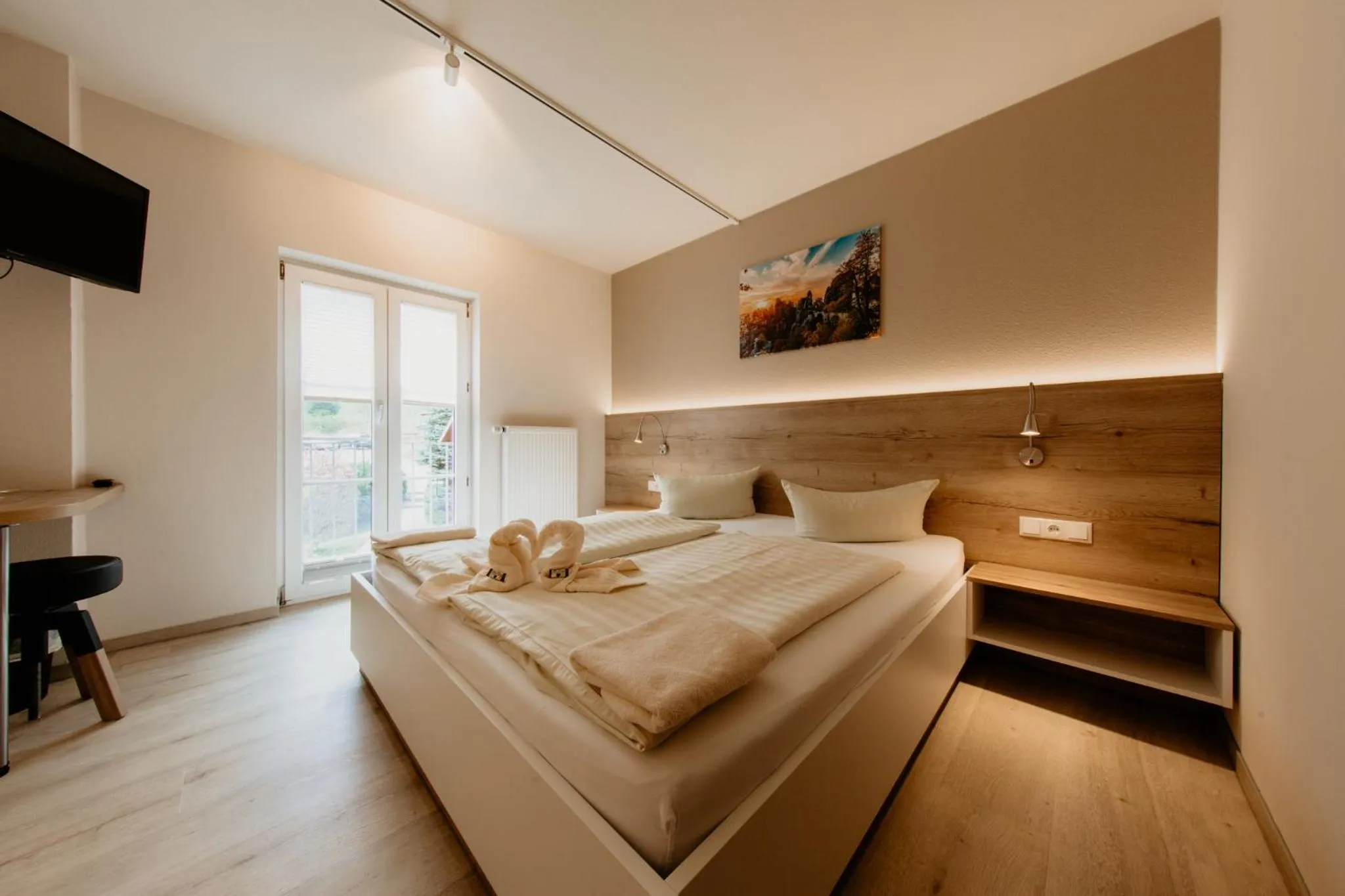 Bedroom, Bed in Bergpension Laasen Perle Rathen