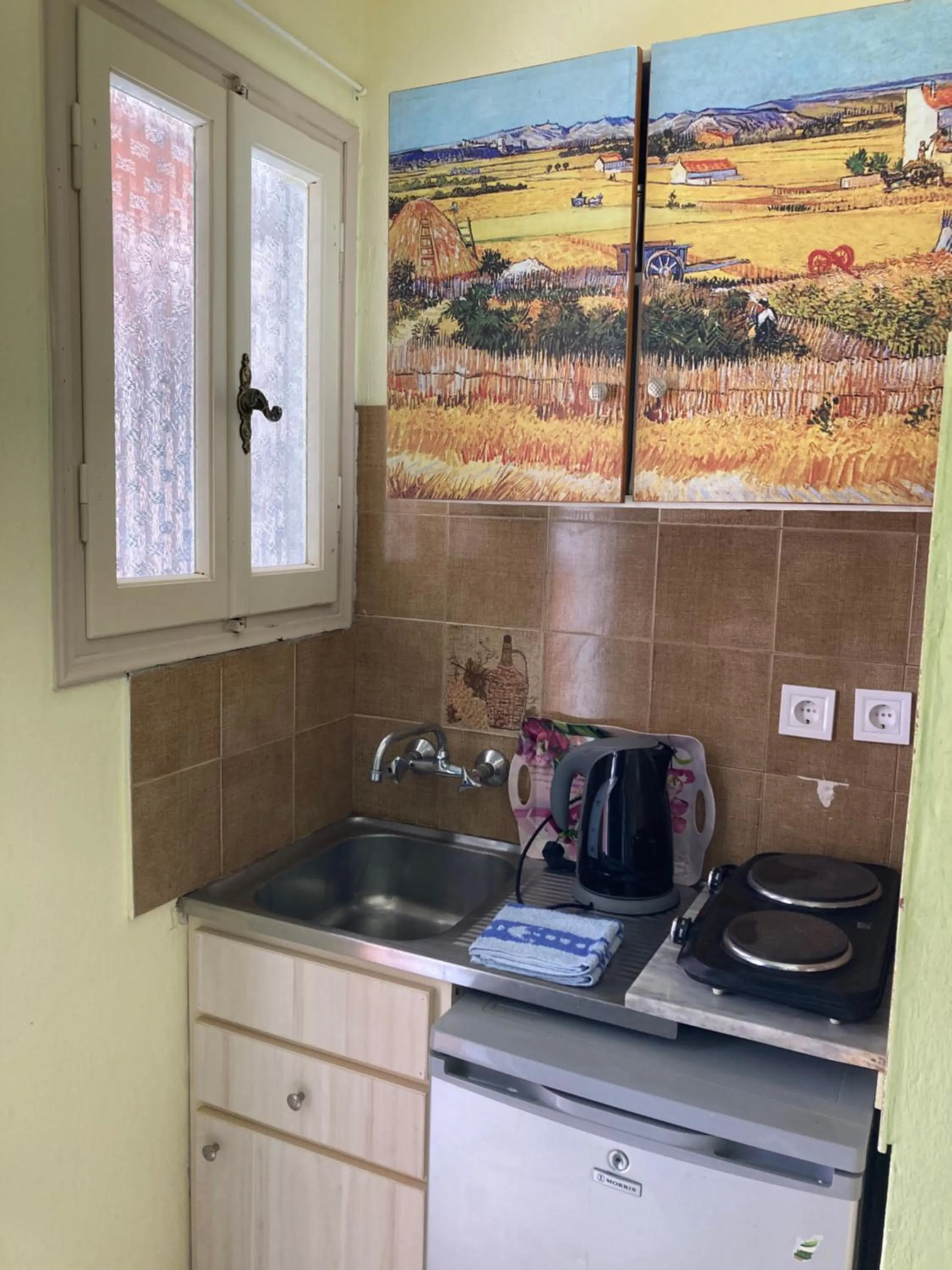 Kitchen or kitchenette in Villa Corfiota Moraitika Beach