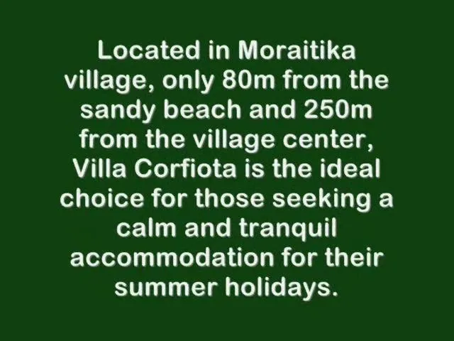 Certificate/Award in Villa Corfiota Moraitika Beach