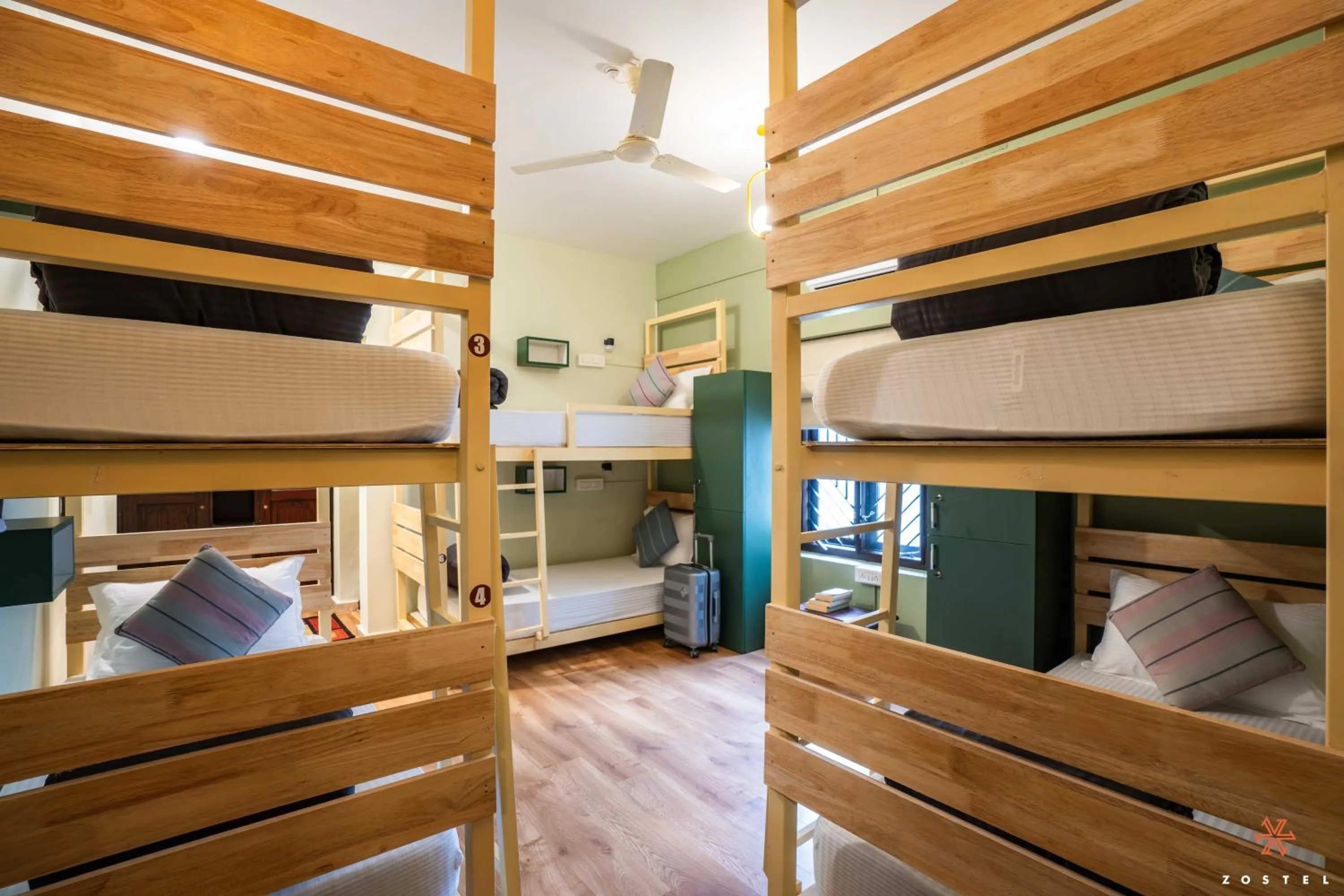 Seating area, Bed in Zostel Coorg, Madikeri