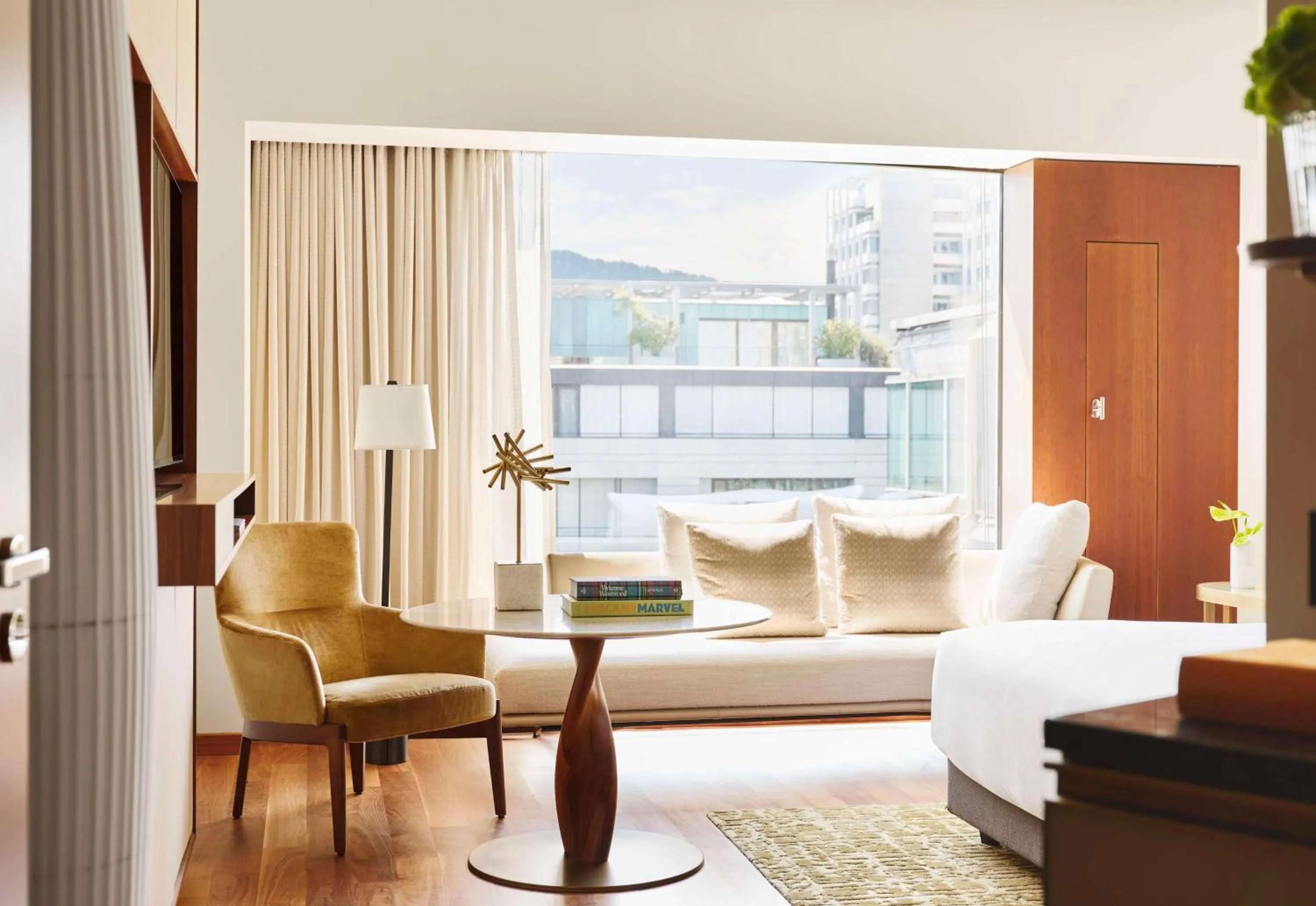 Bedroom in Park Hyatt Zurich – City Center Luxury