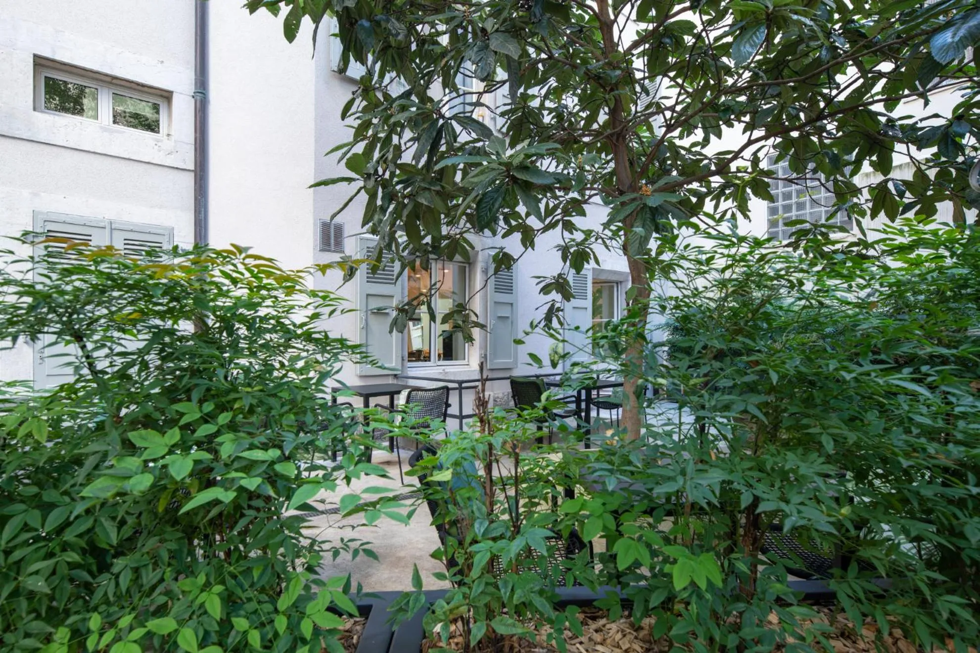 Patio in Hôtel Pax
