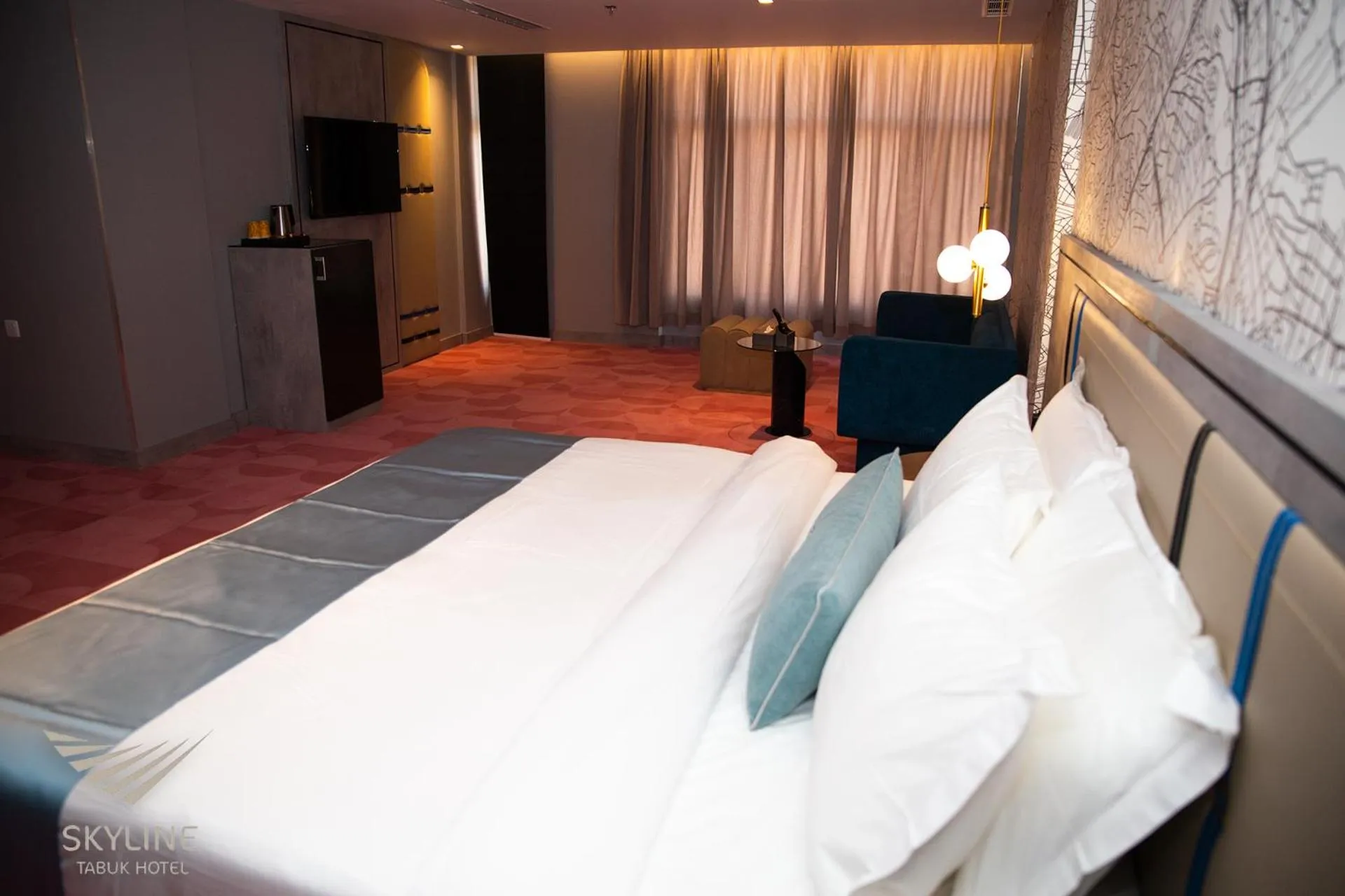 Bed in Skyline Tabuk Hotel