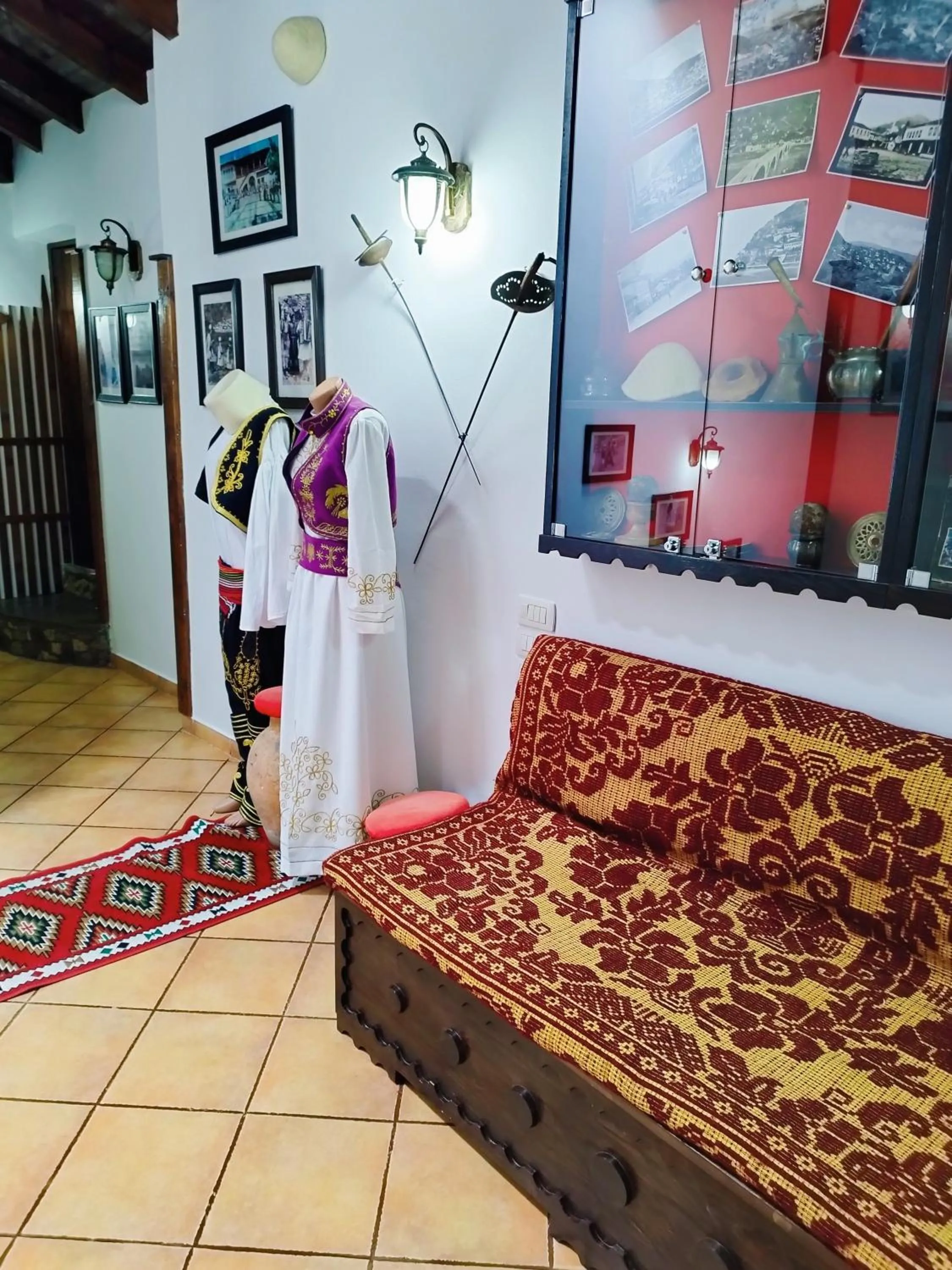 Decorative detail, Bed in Guva Mangalem Boutique Hotel & Restaurant - Old Town Mangalem