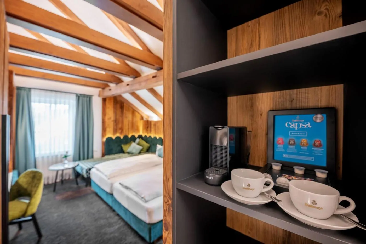 Decorative detail, Bed in Hotel Schäfflerwirt