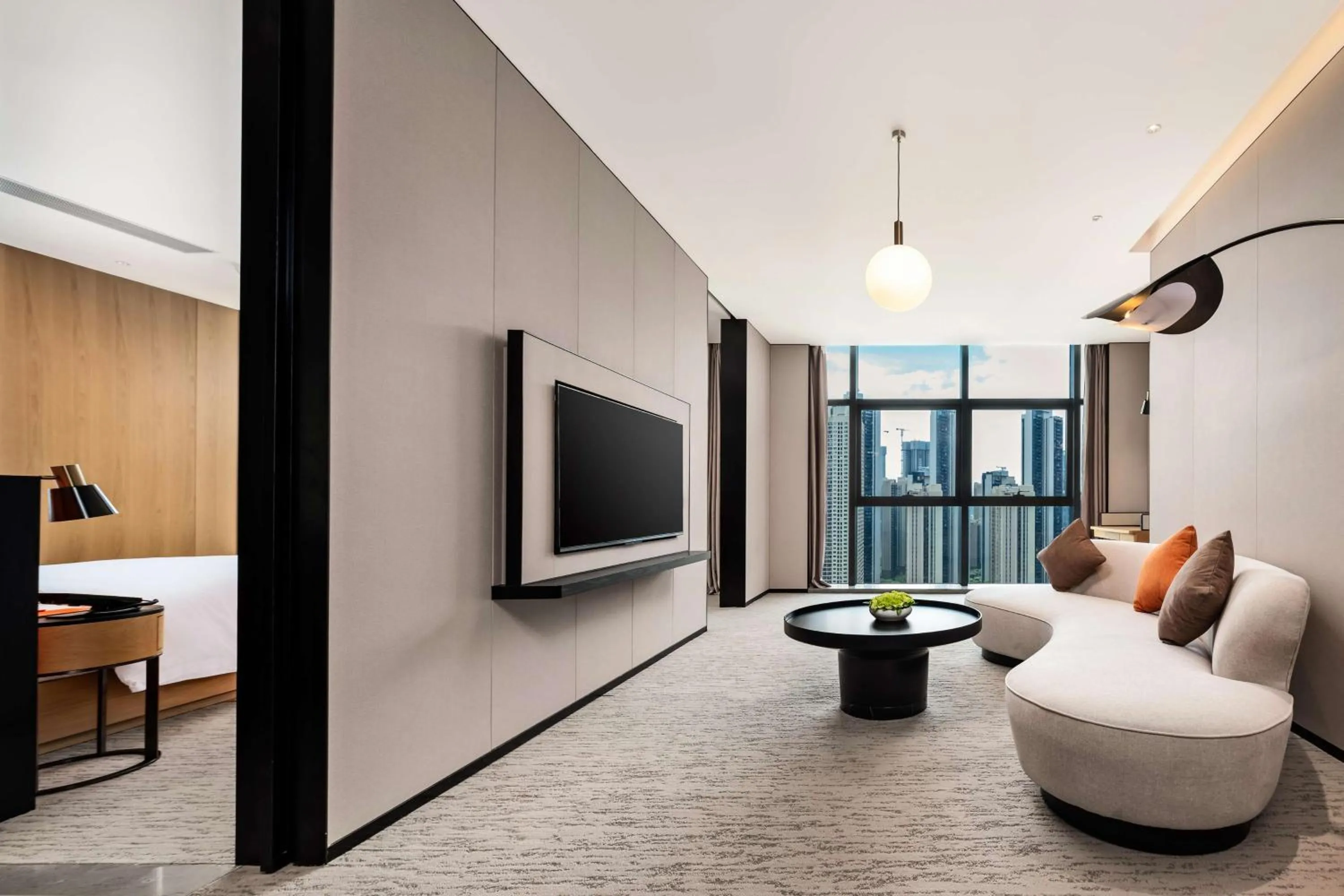 Living room, Bed in The Mercury Garden Shenzhen Nanshan, A Tribute Portfolio Hotel