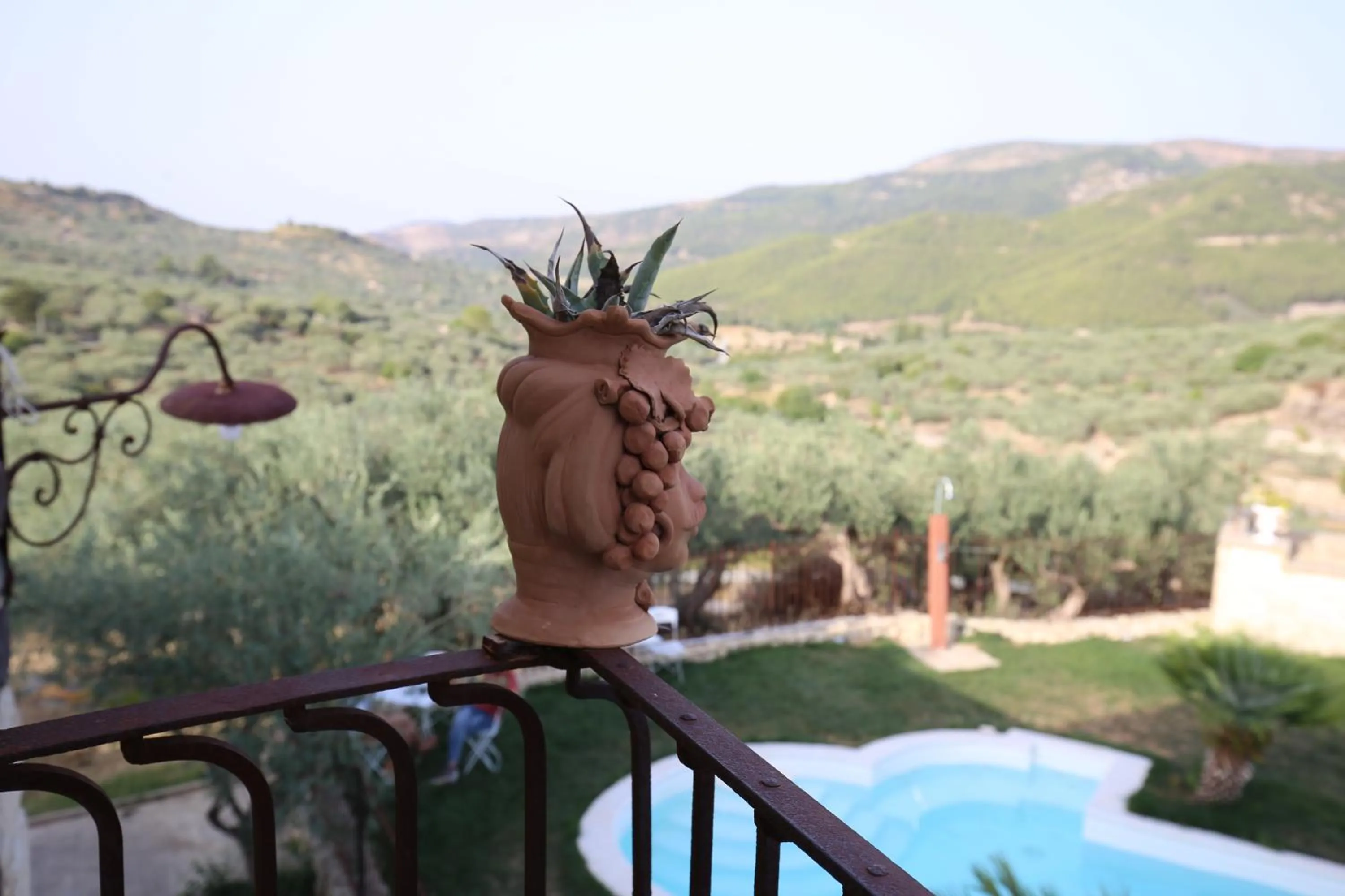 Pool view in Masseria Fortificata Lo Zafferaneto