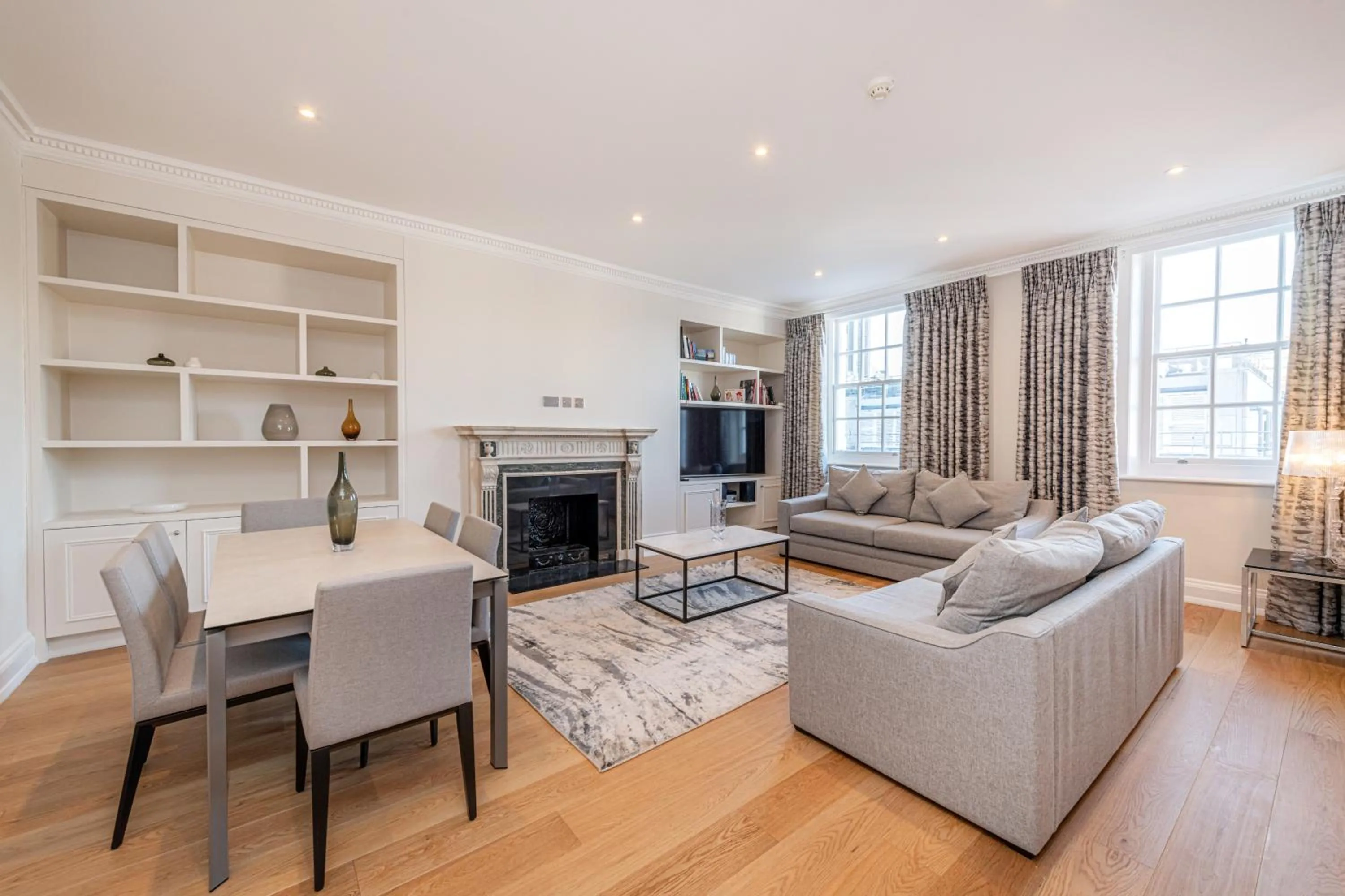 Seating area in 20 Hertford Street - Mayfair Apartments