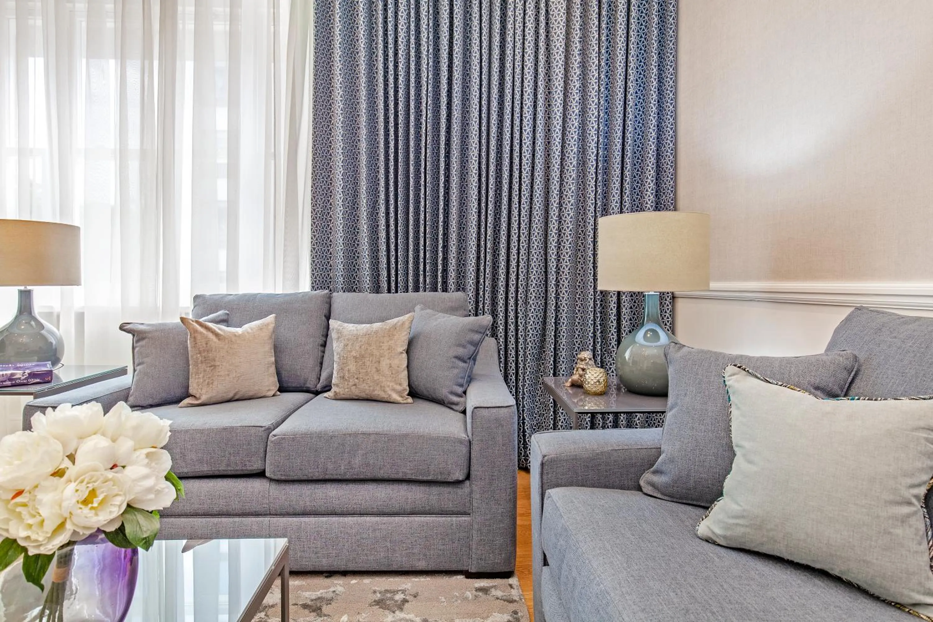 Seating area in Chesham Court Knightsbridge