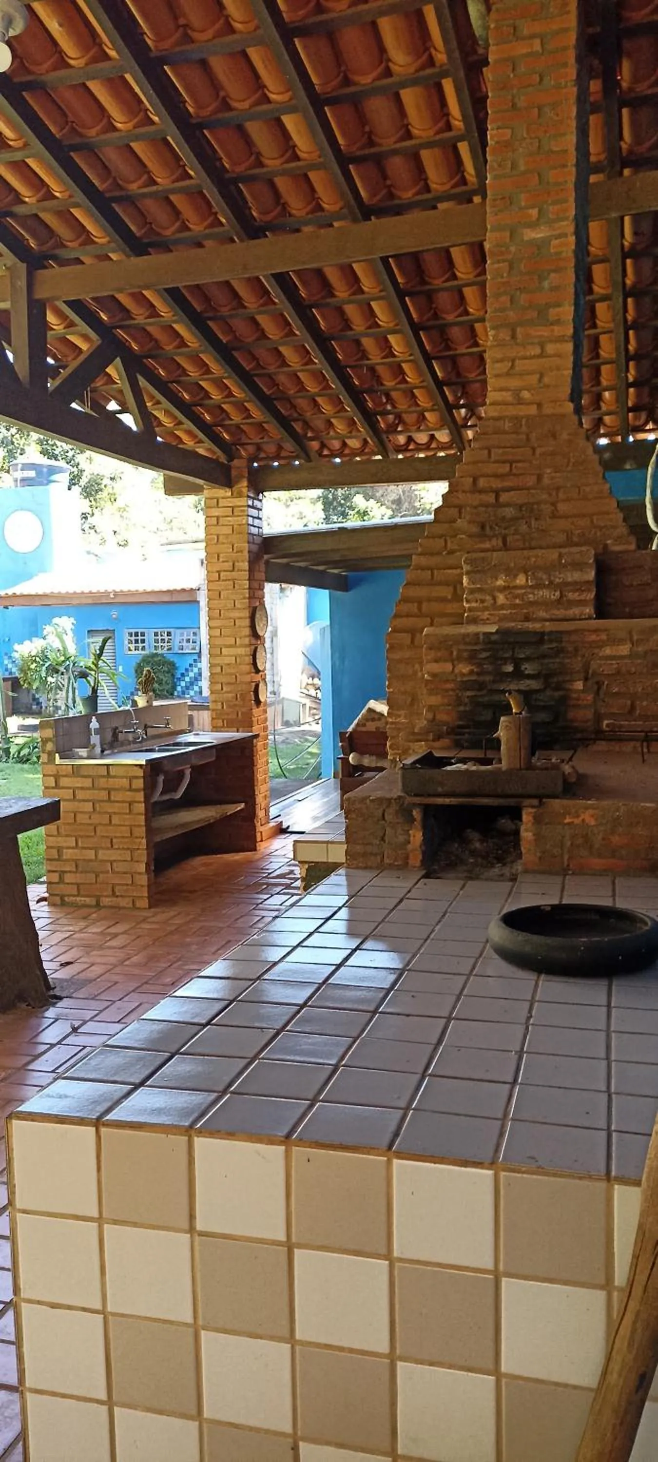 BBQ facilities in Pousada Canto dos Passaros