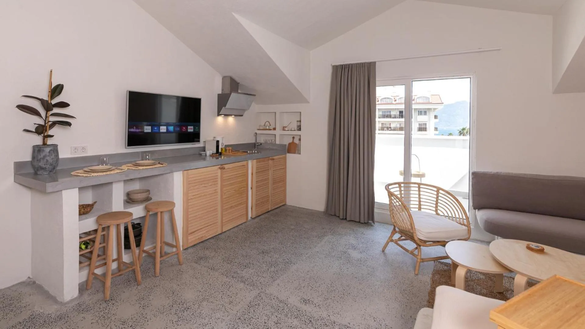 Seating area in L'olive homes