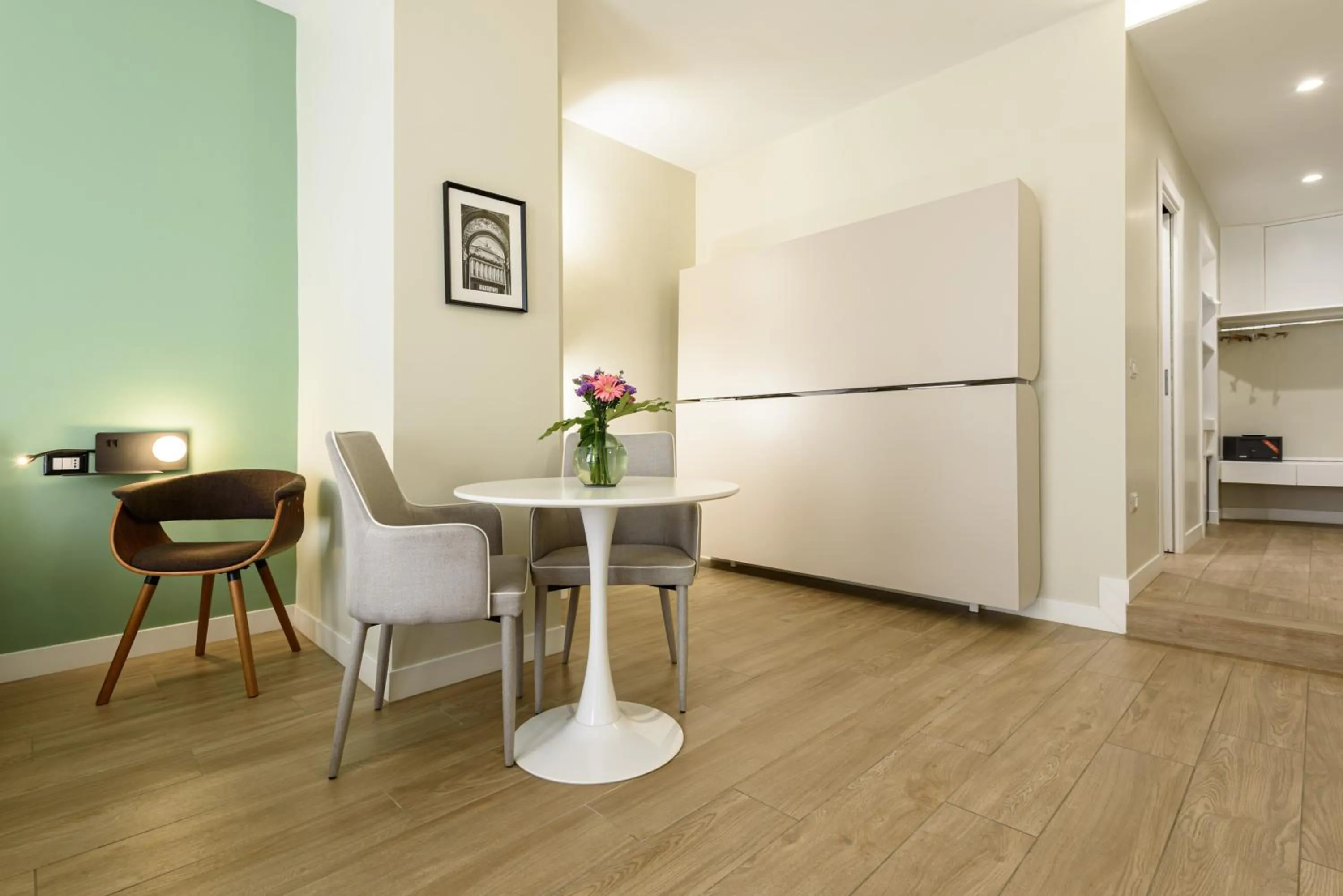 Seating area in Alma Suites