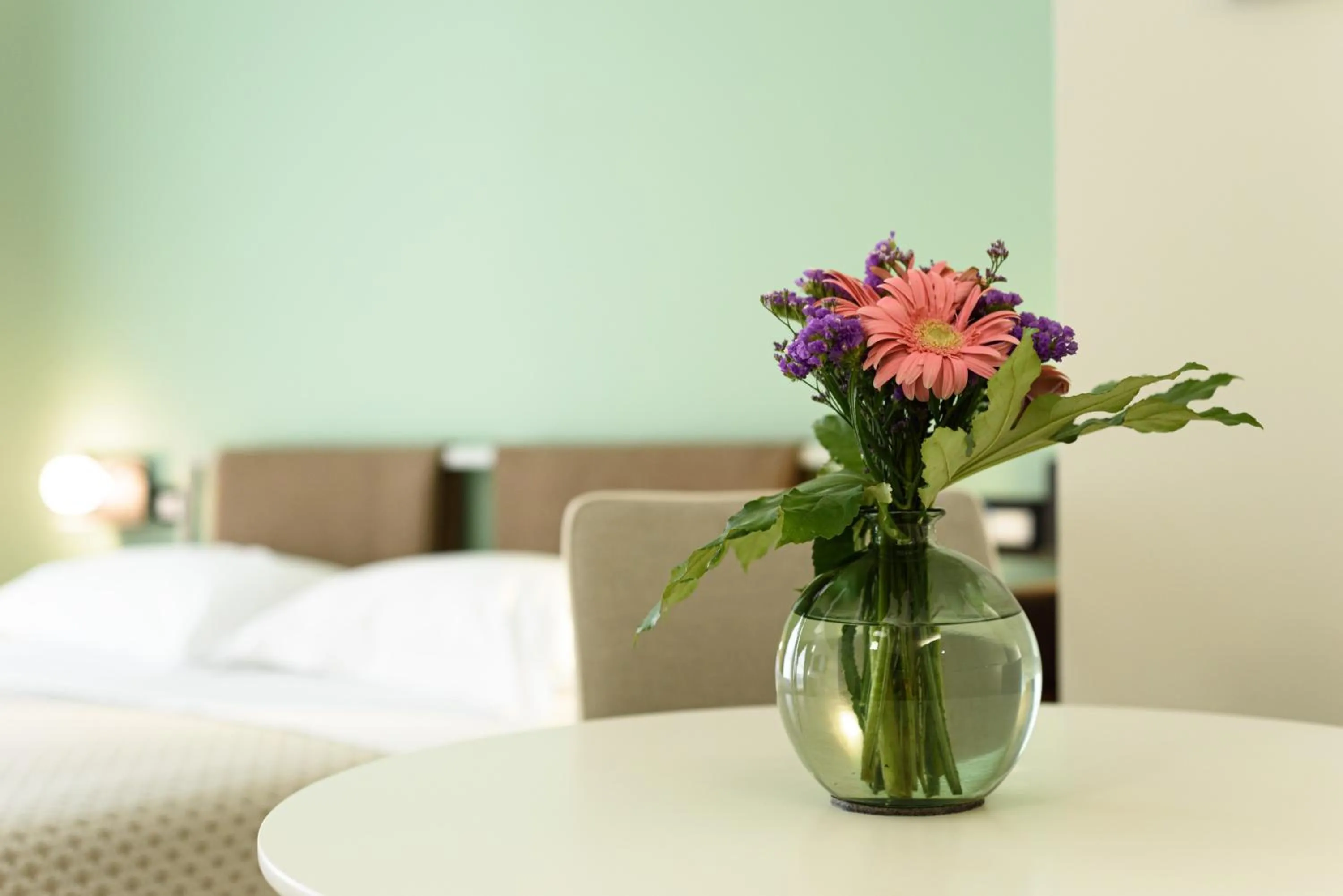 Decorative detail, Bed in Alma Suites