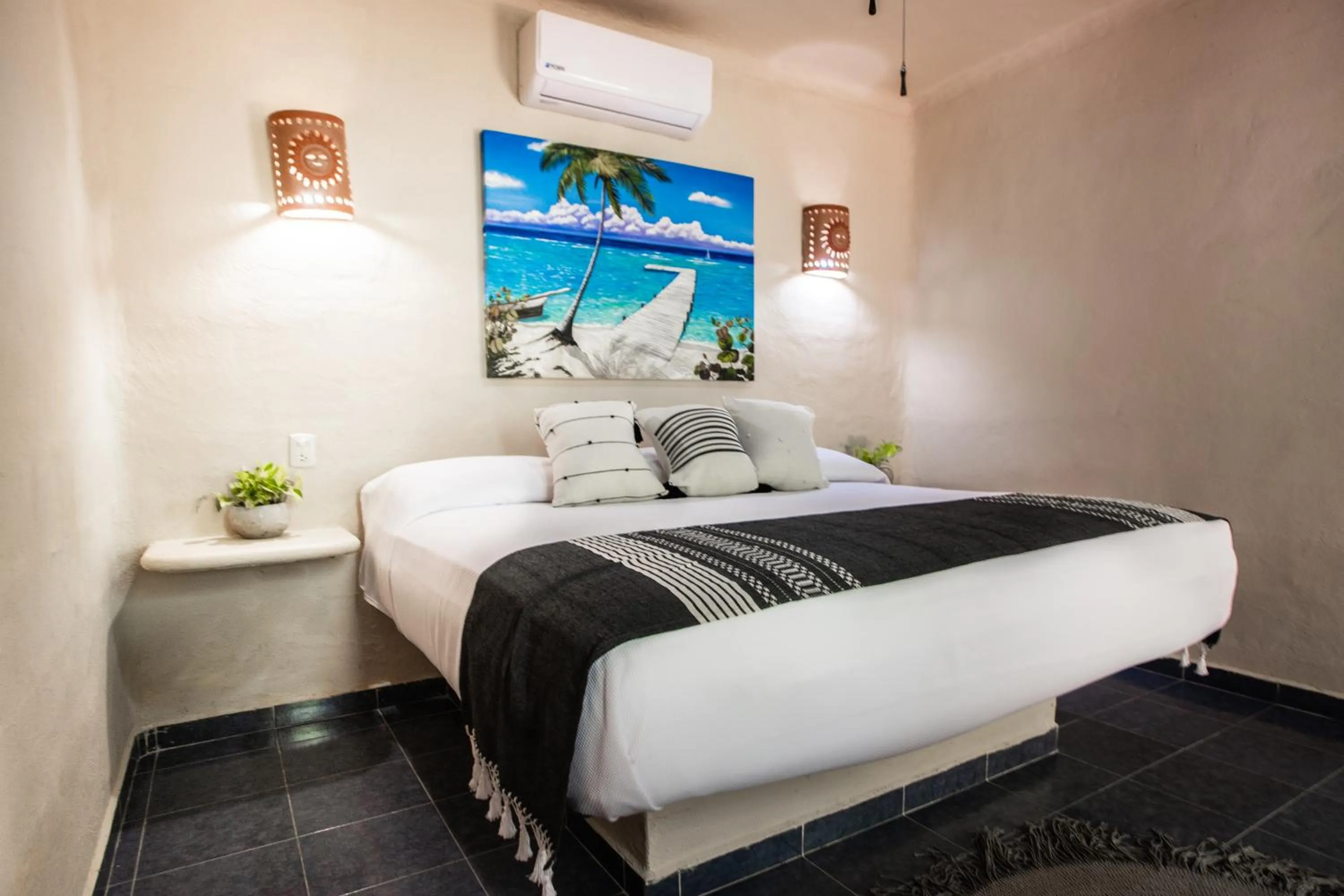 Bed in Hotel Macondo Holbox