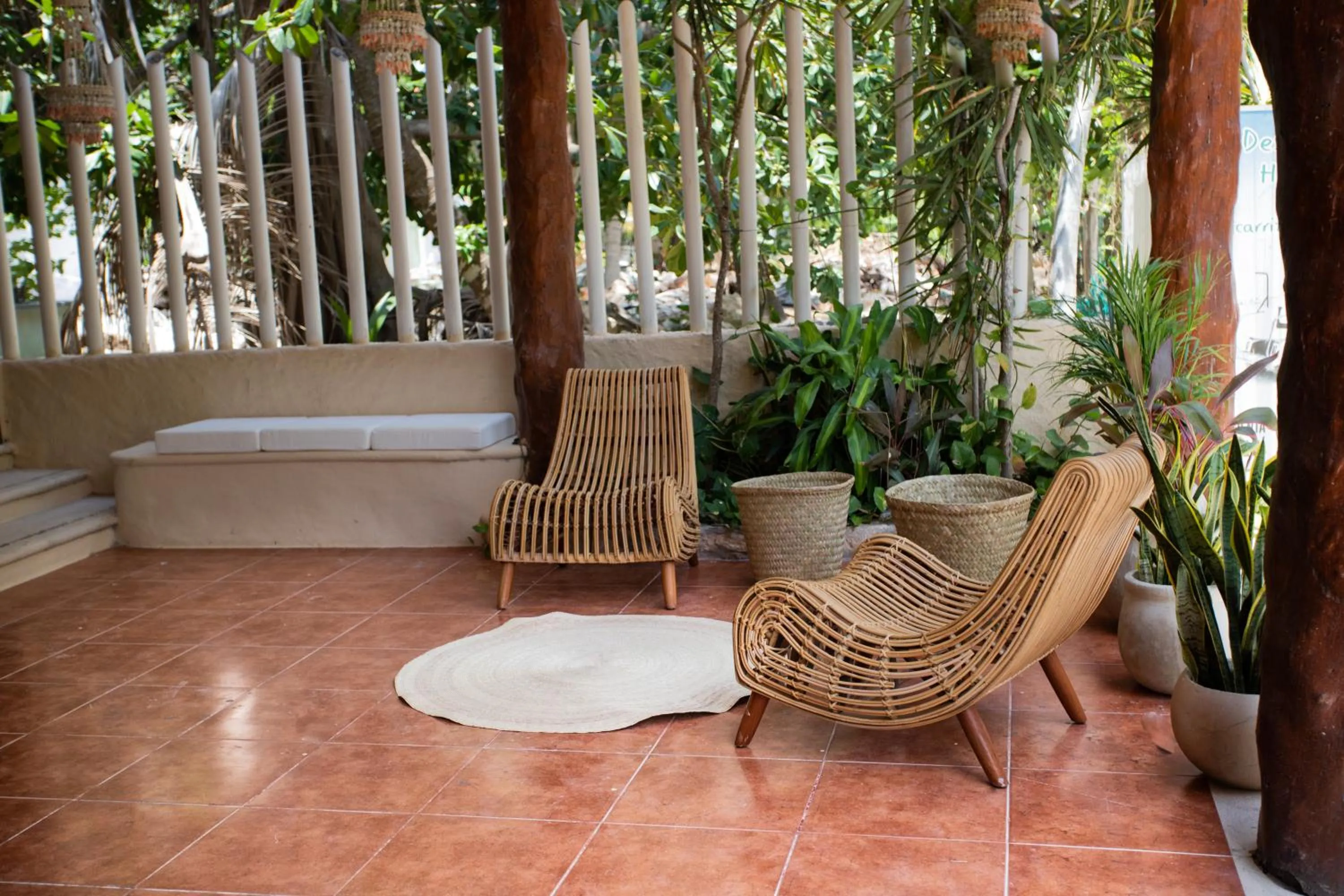 Patio in Hotel Macondo Holbox