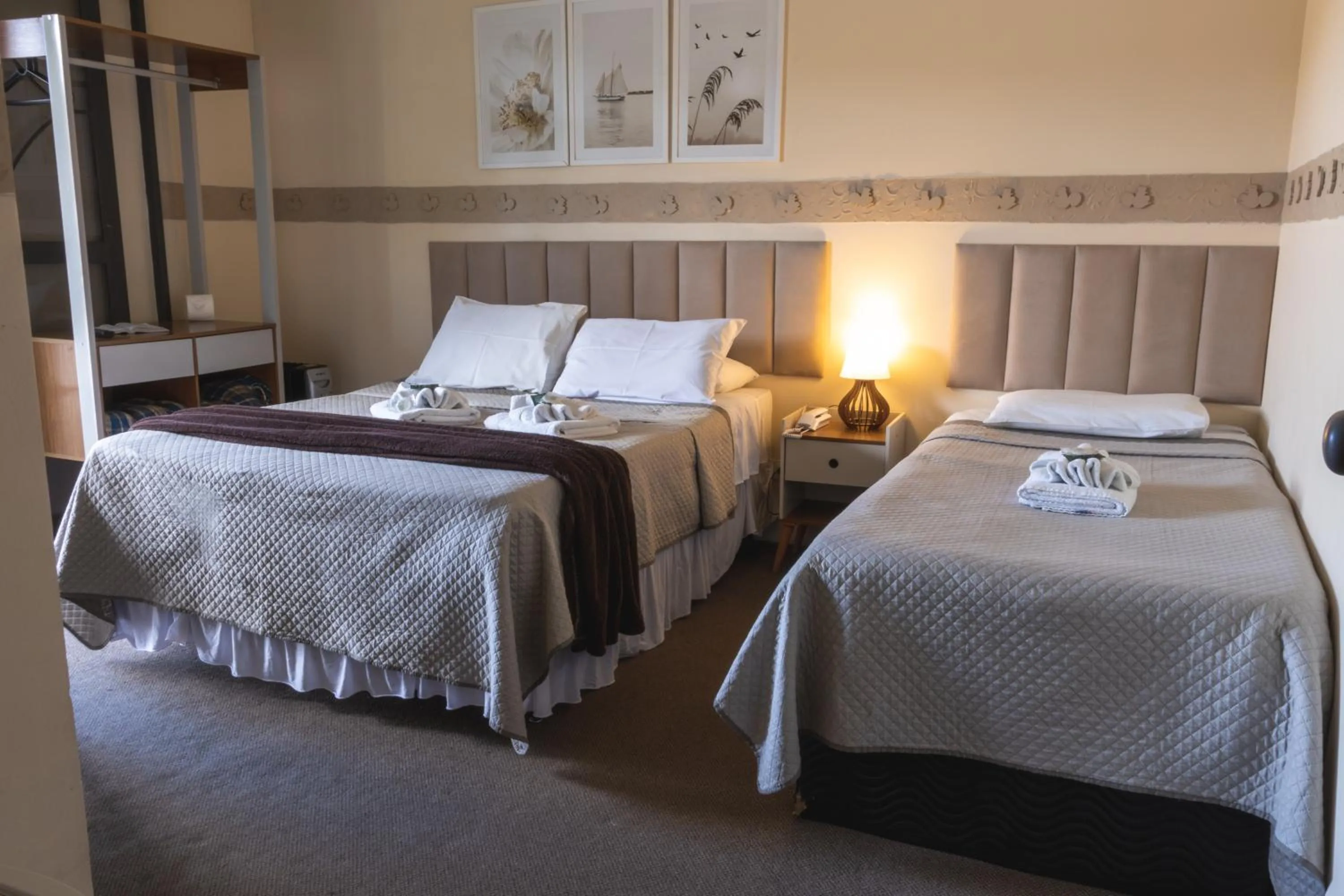 Bed in Pousada Araucária