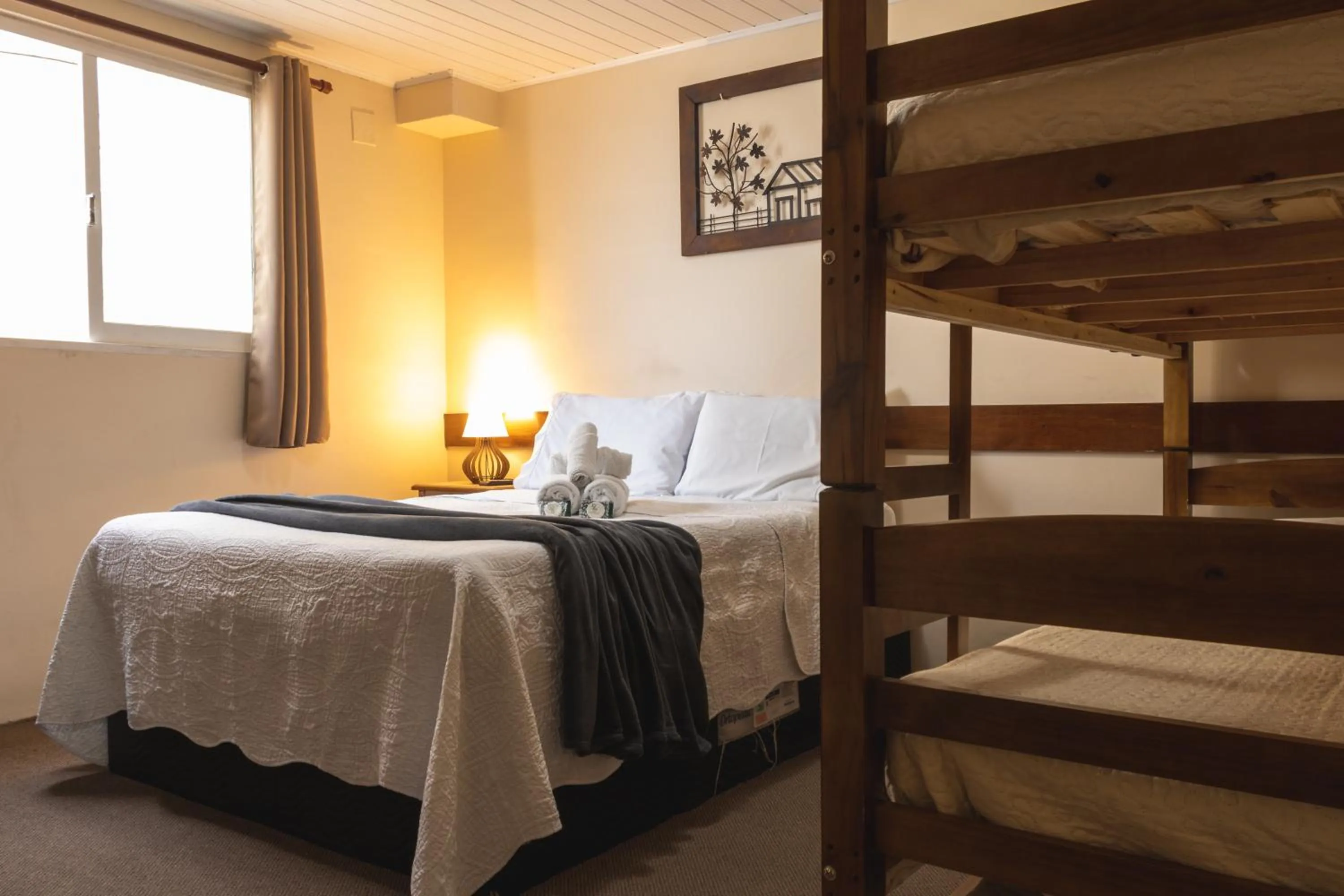 Bed in Pousada Araucária