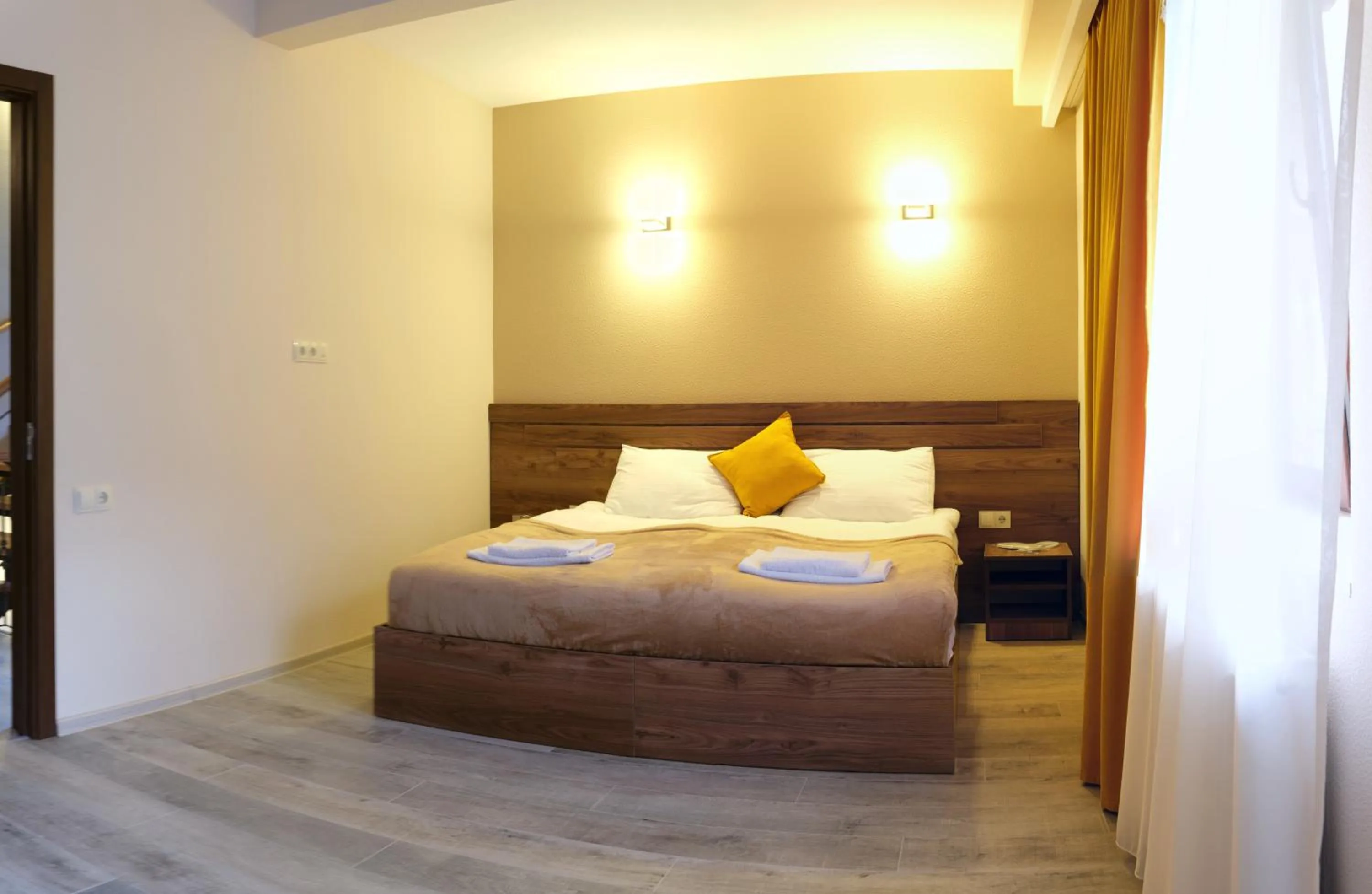 Bed in Hotel Axien Kazbegi