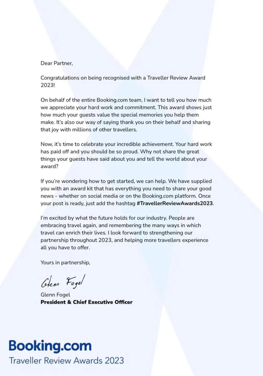 Certificate/Award in Hotel Axien Kazbegi