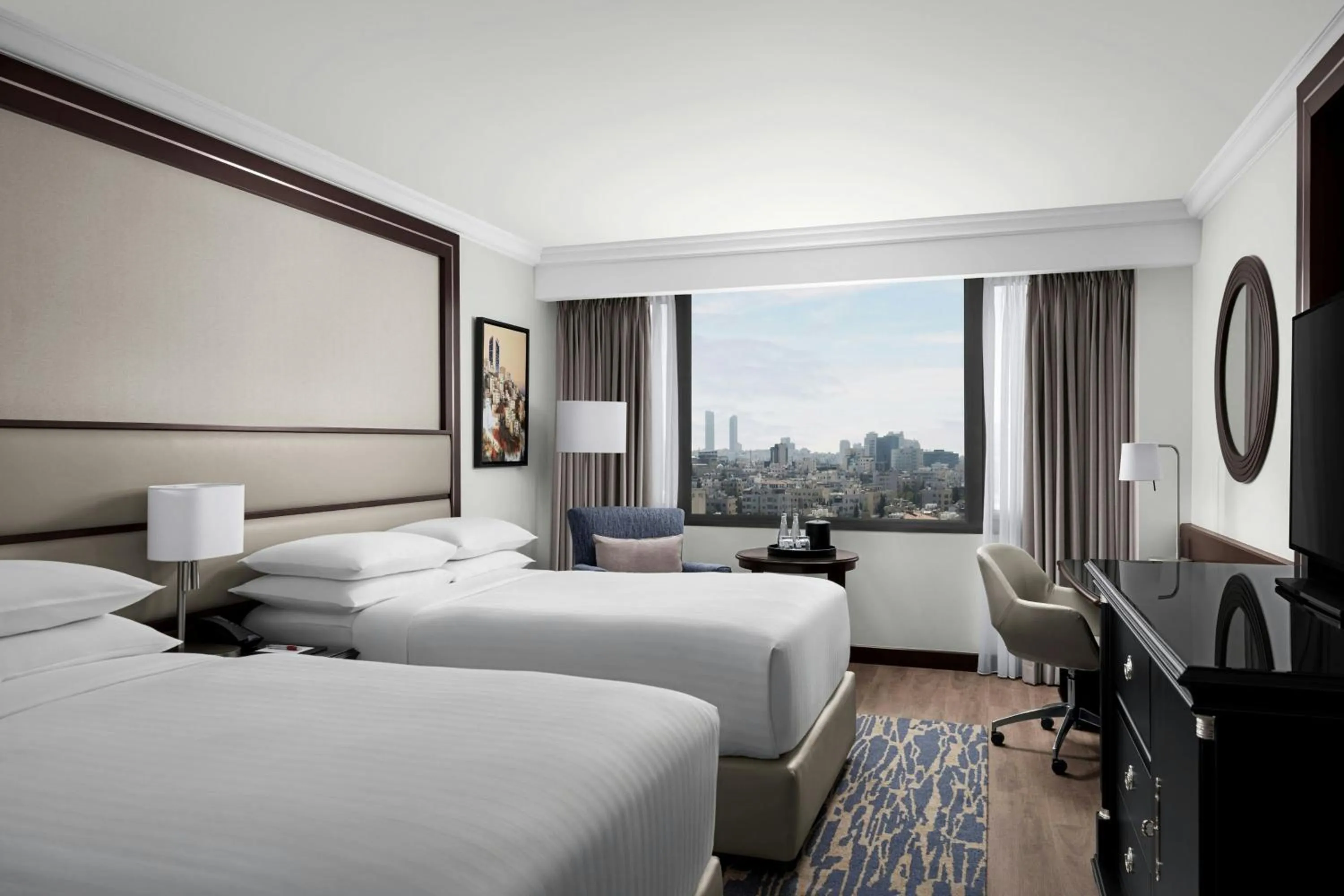 Photo of the whole room, Bed in Amman Marriott Hotel