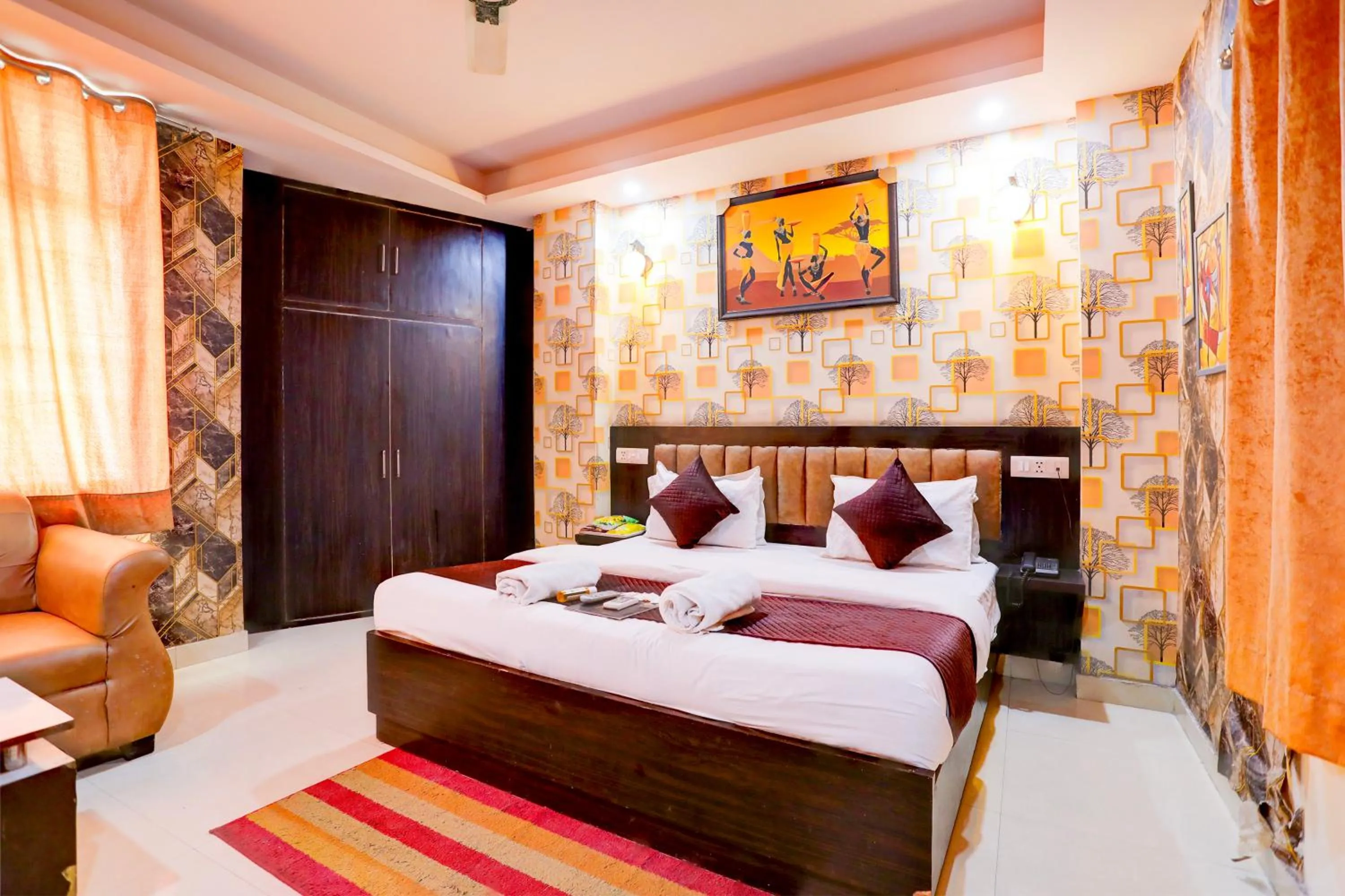 Bed in Hotel Royal Sky Luxury Near Delhi Airport