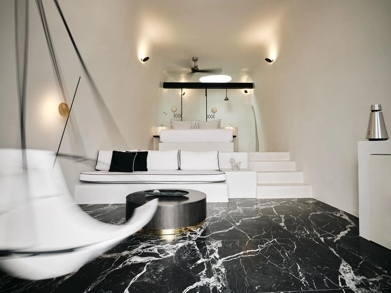 Living room in Abyss Santorini