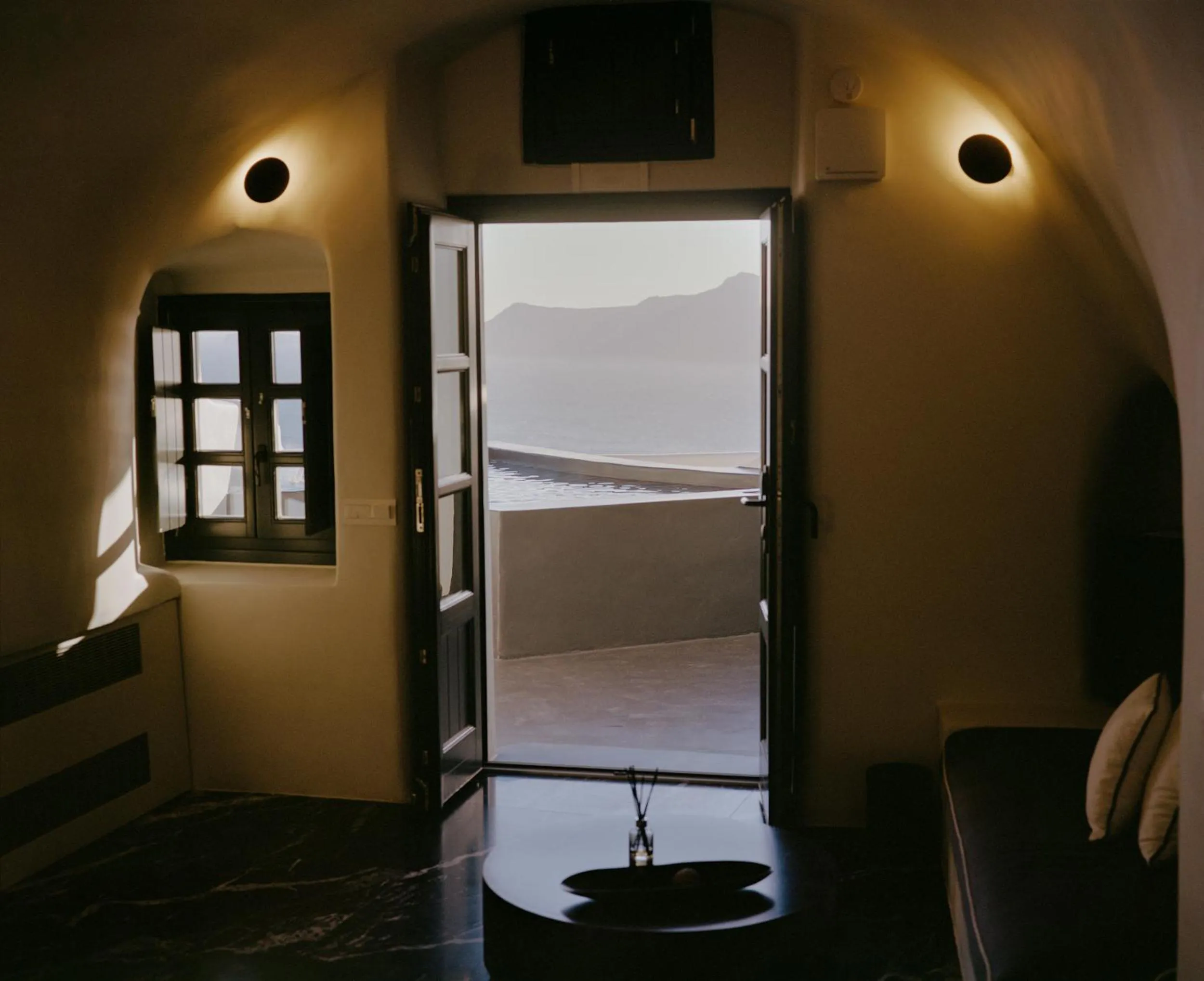 Living room in Abyss Santorini