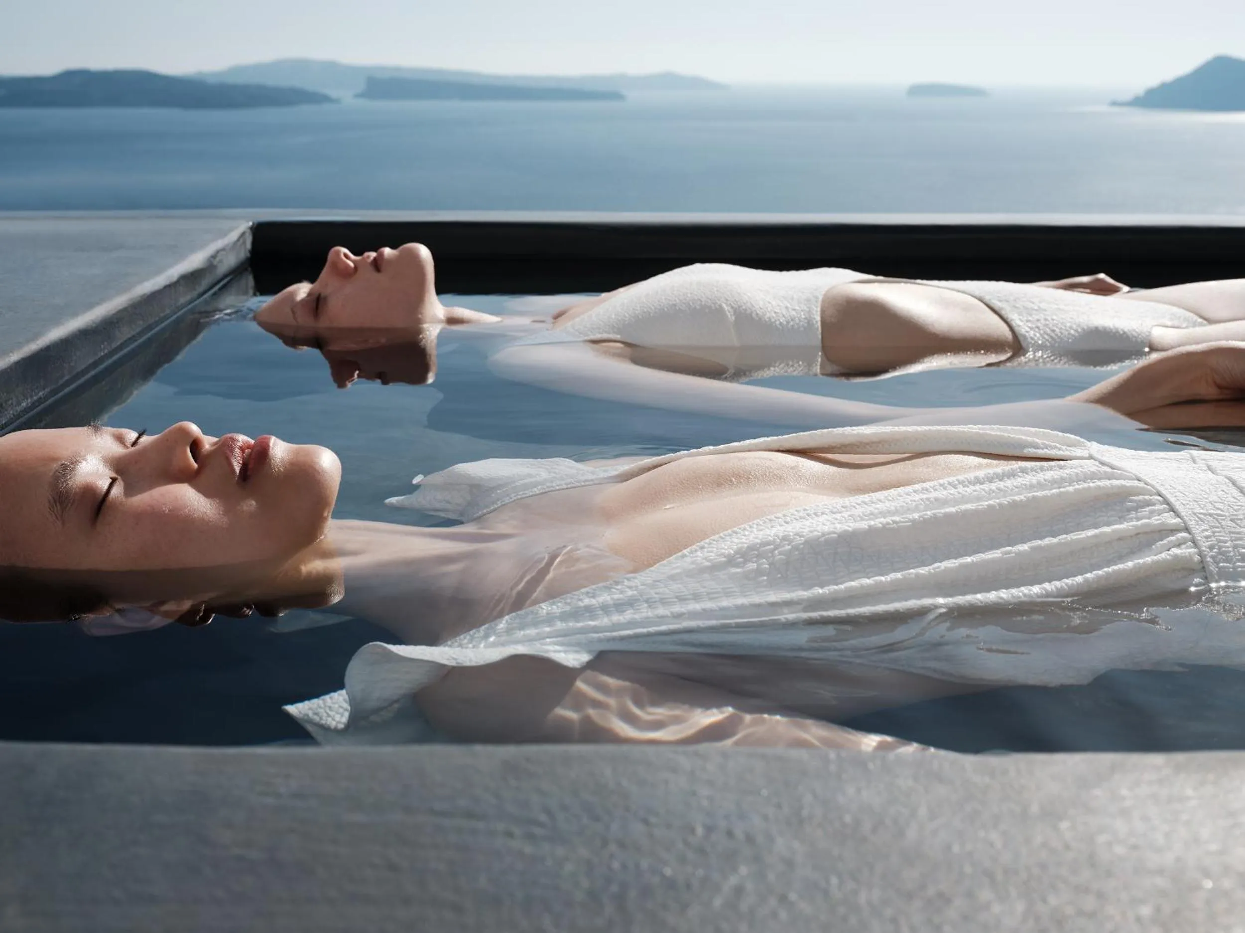 Pool view in Abyss Santorini