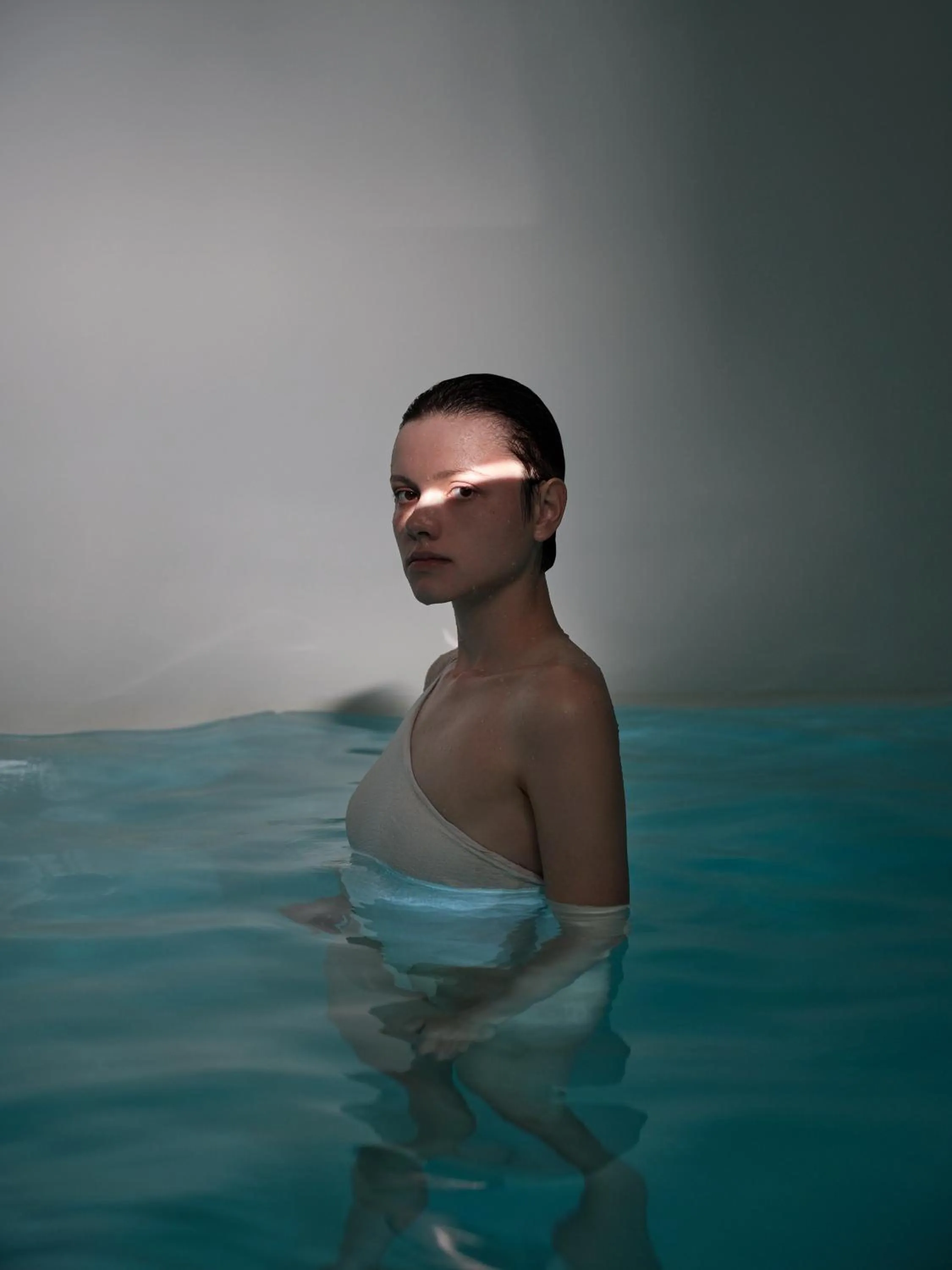 Swimming pool in Abyss Santorini