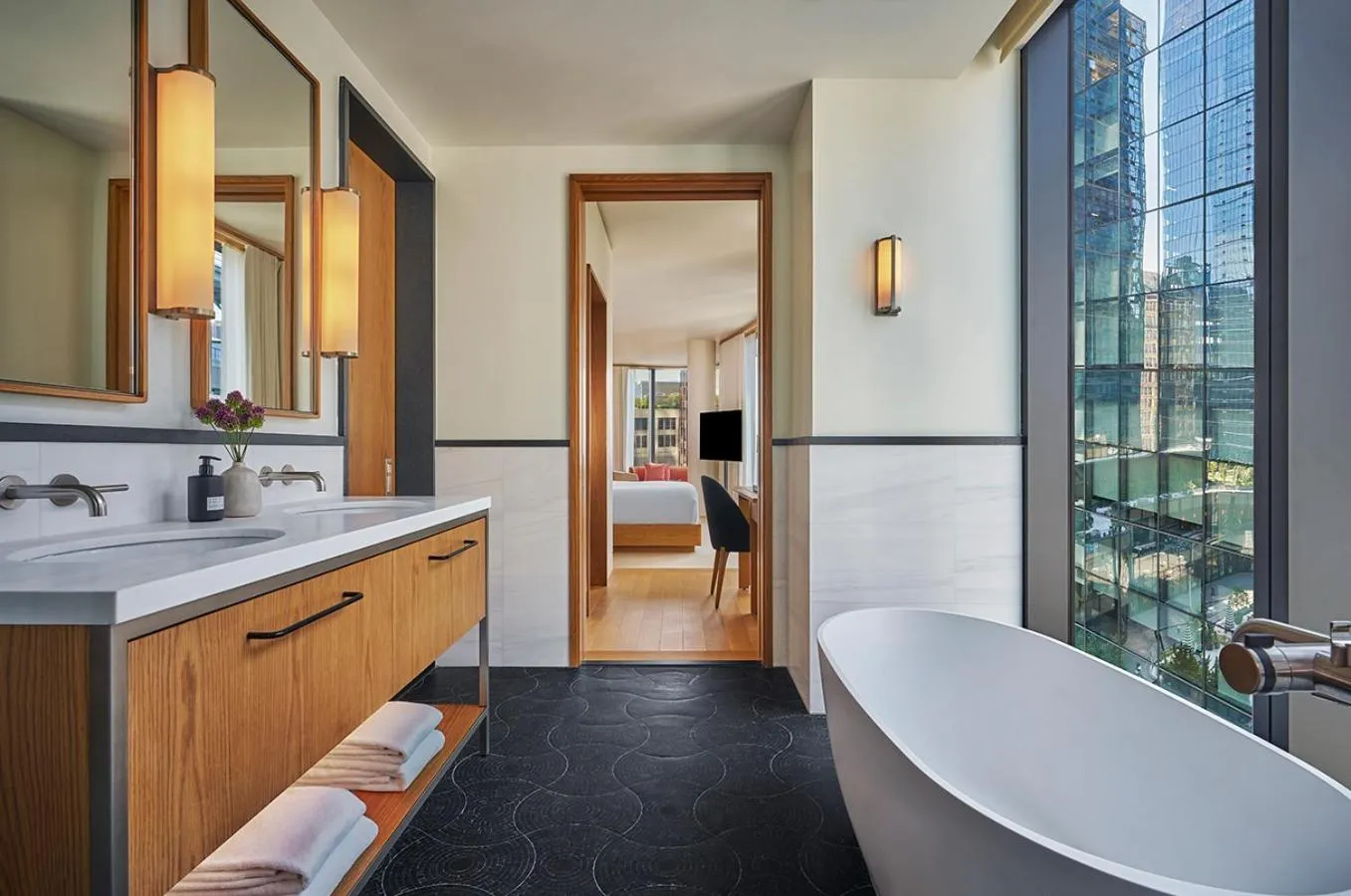 Bathroom, Bed in Pendry Manhattan West