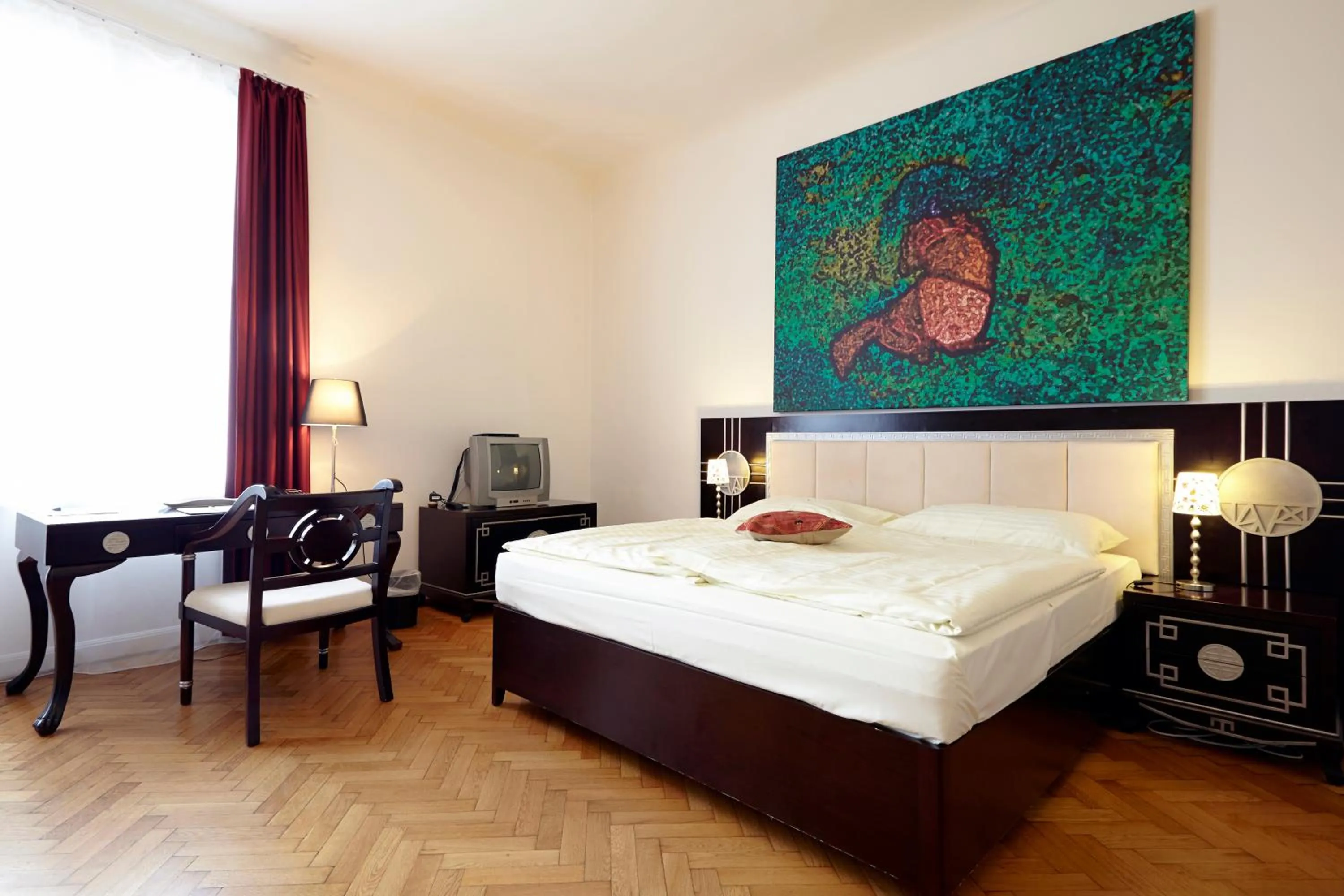 Bed in Hotel Pension Museum