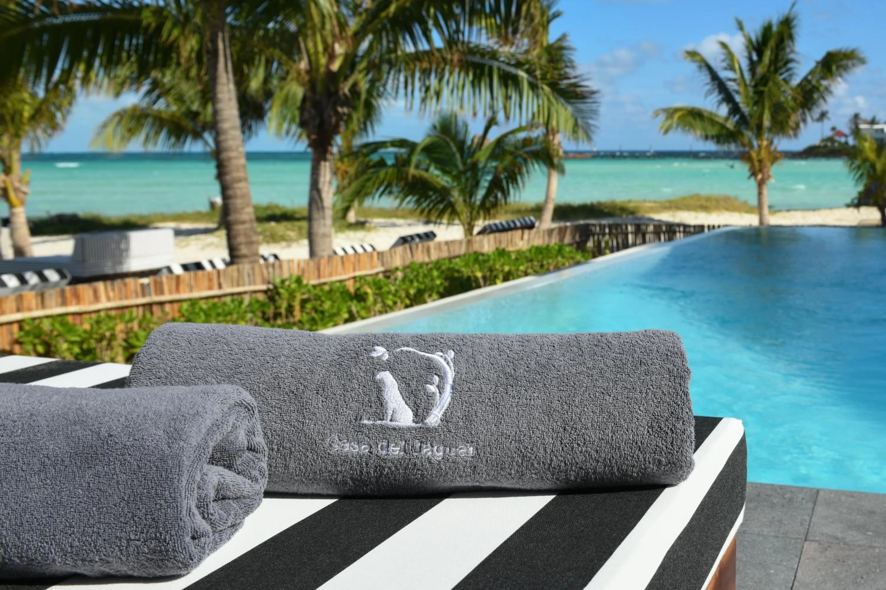 Pool view in Casa del Jaguar Beach Hotel