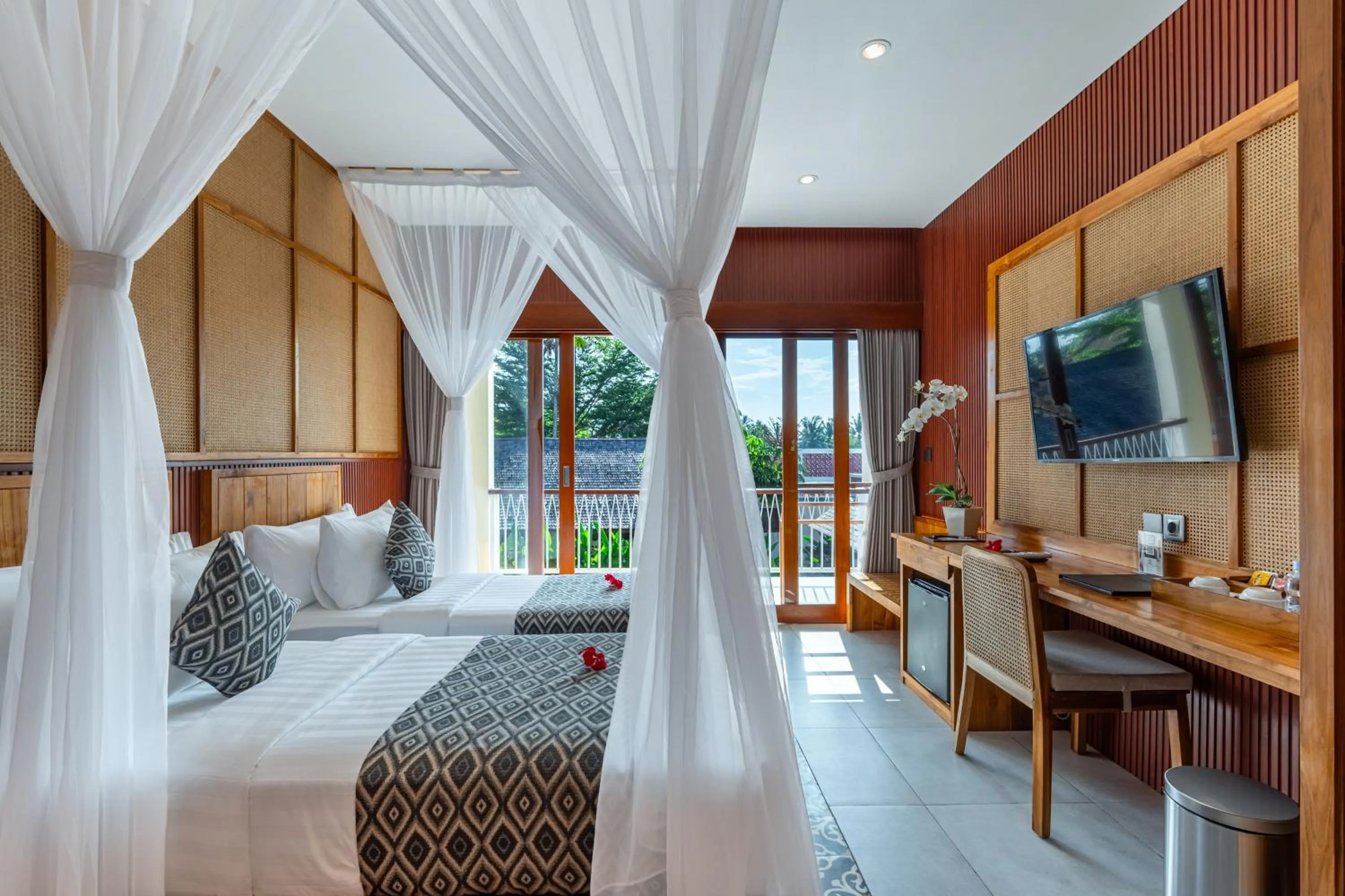 Photo of the whole room, Bed in Puri Andong Villa