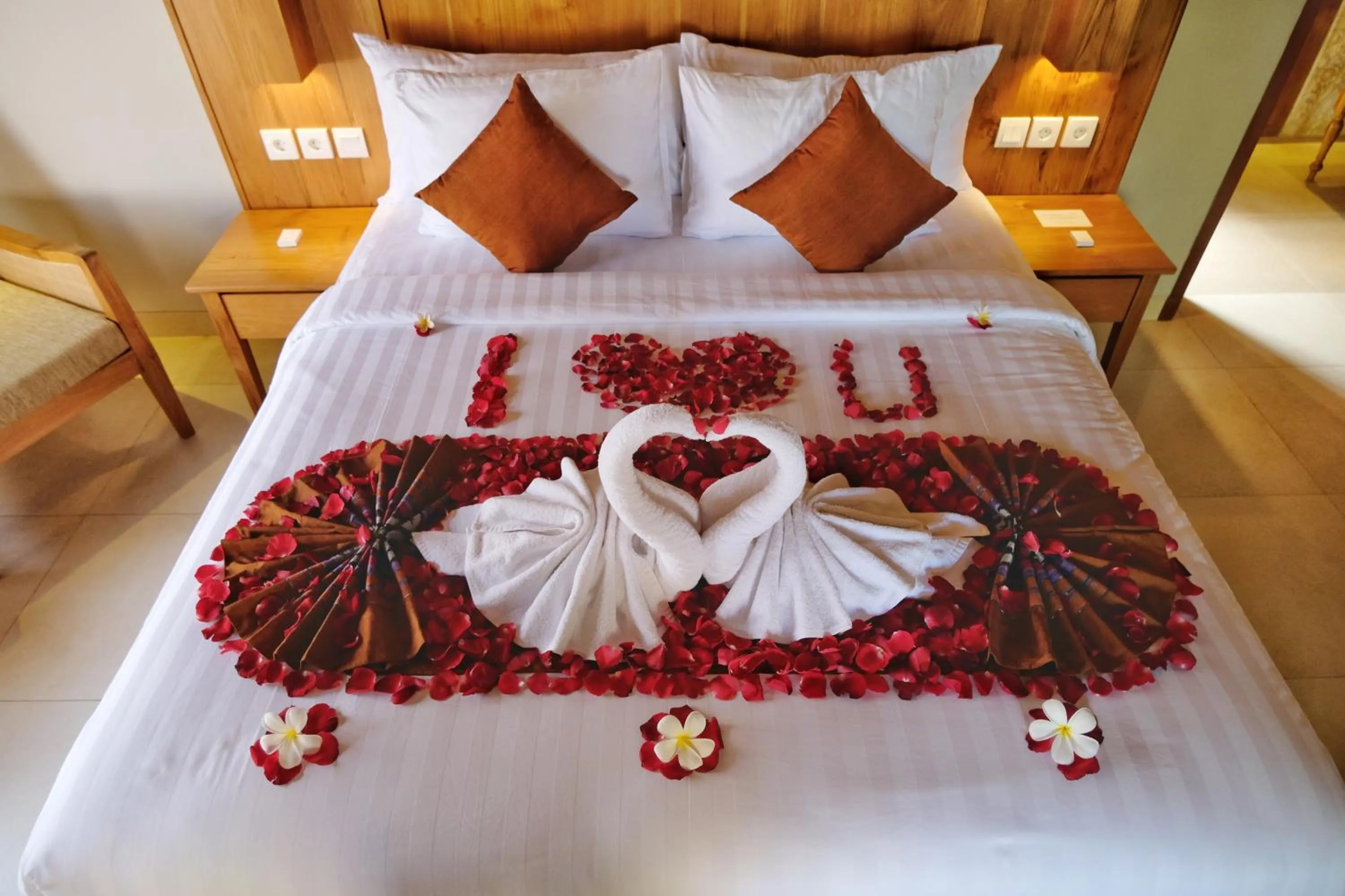 Bed in Puri Andong Villa